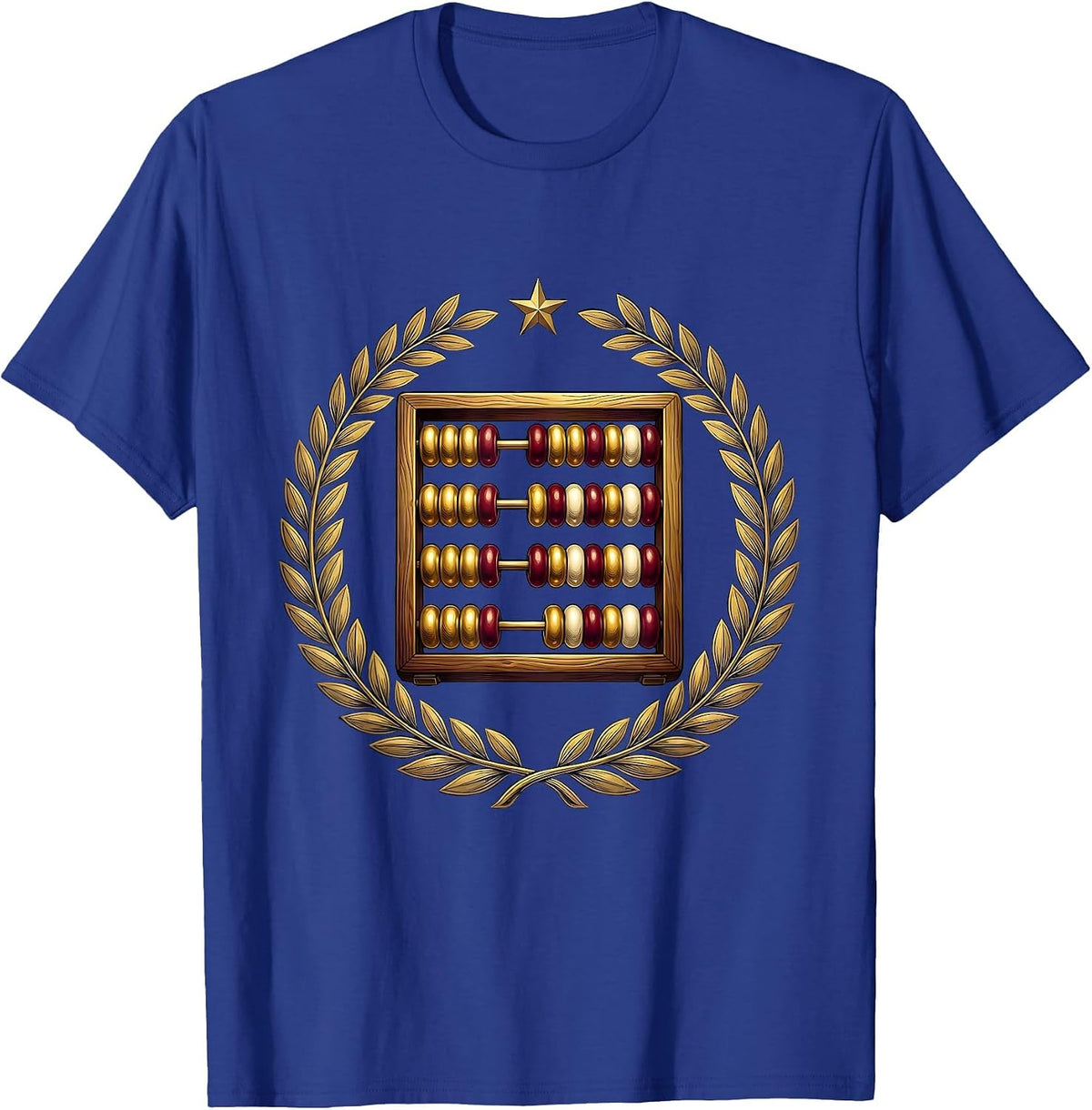 Men's Preschool Teacher Colorful Abacus Illustration T-Shirt - Royal Blue
