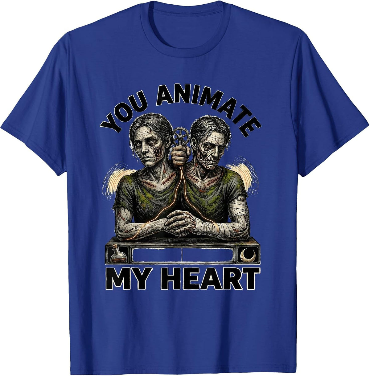 You Animate My Heart Spooky Romance Halloween Valentine T-Shirt - Royal Blue