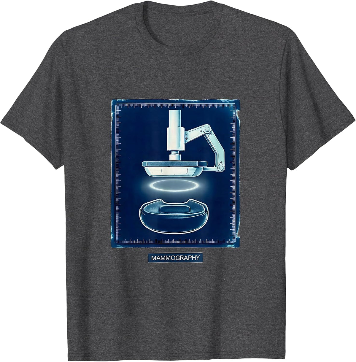 MAMMOGRAPHY Cute Radiology Tech Coquette Playful Pride T-Shirt - Dark Heather Grey