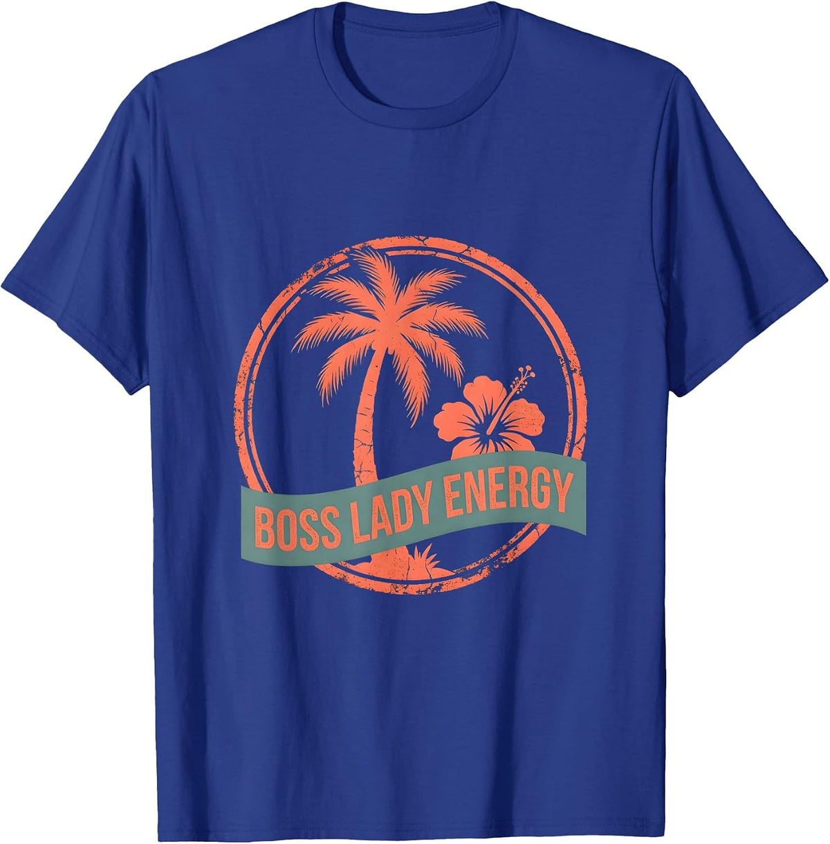 Boss Lady Energy Do It Lady Graphic Design T-Shirt - Royal Blue