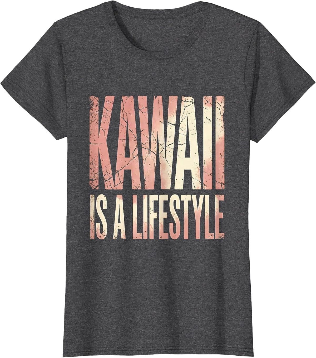 Women's Kawaii Is A Lifestyle Cute Aesthetic Design T-Shirt - Dark Heather Grey