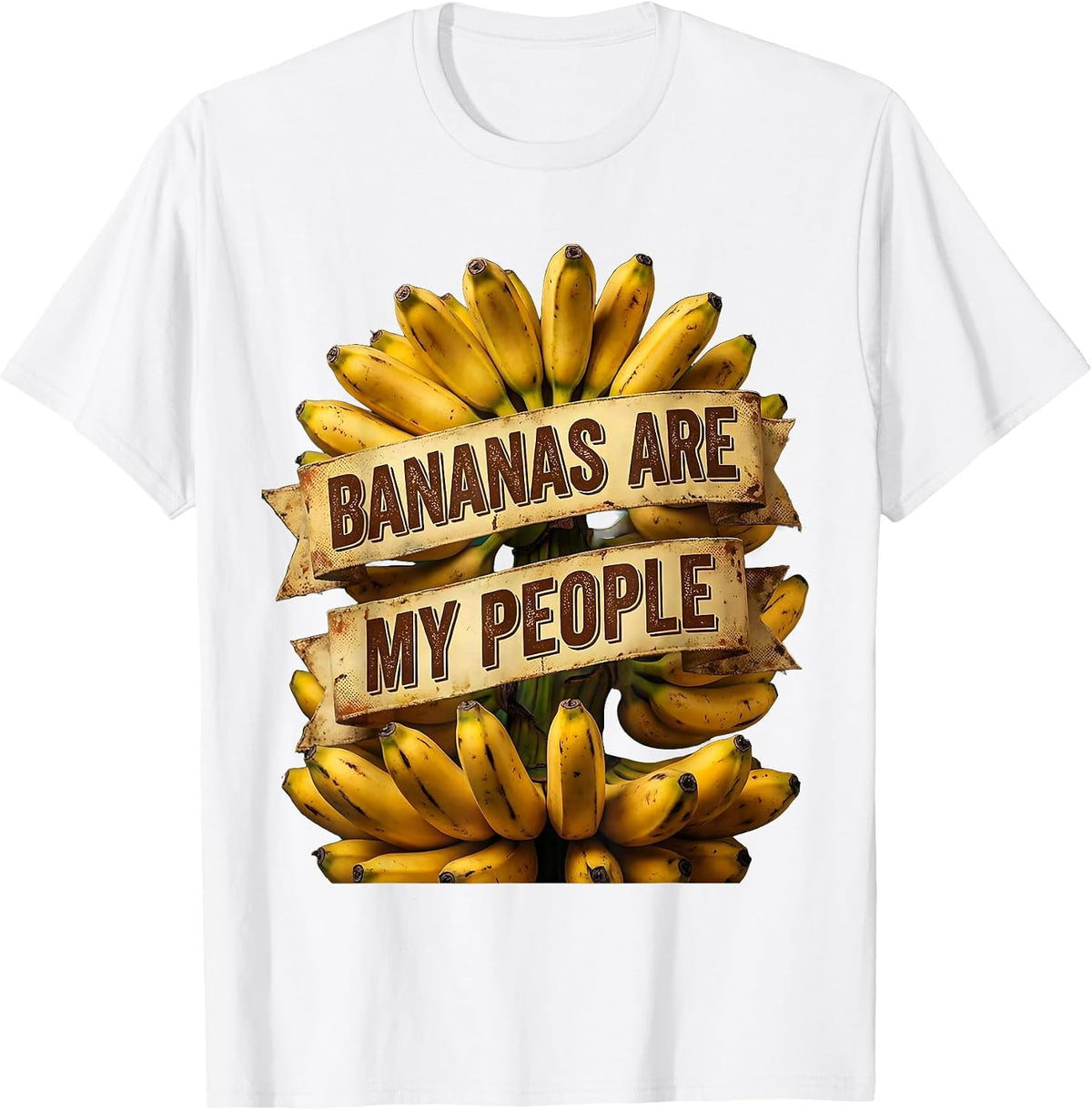 Bananas Are My People Funny Fruit Lover Design T-Shirt - White