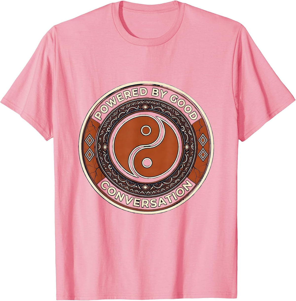 Men's Powered by Good Conversation Graphic Design T-Shirt - Pink