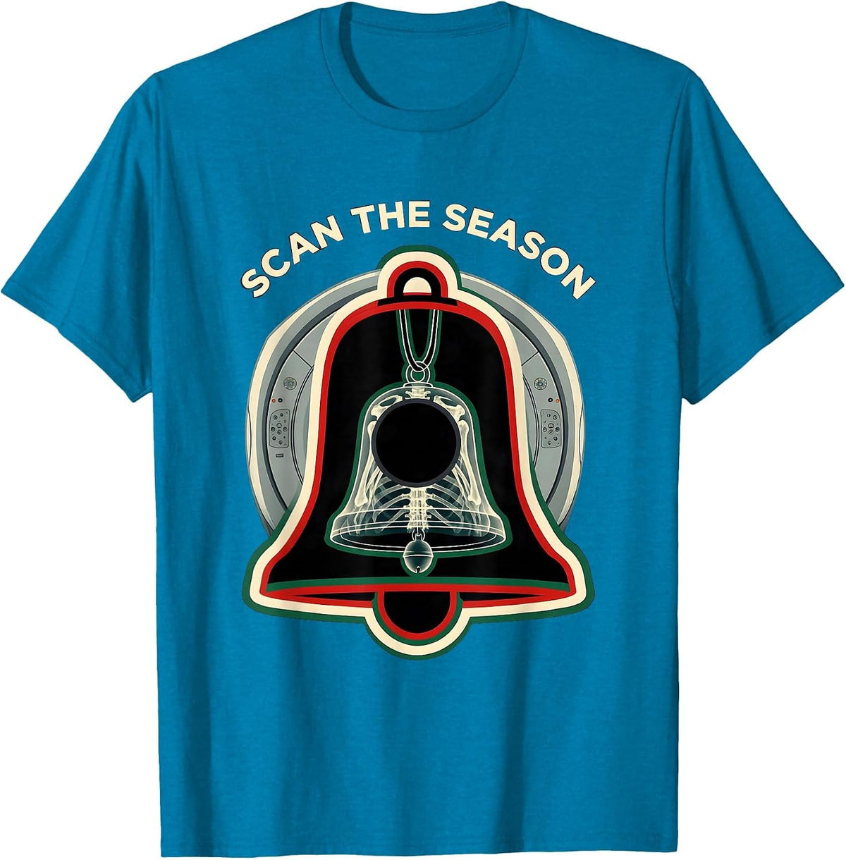 Scan The Season Radiology Tech Christmas Humor T-Shirt - Sapphire Blue