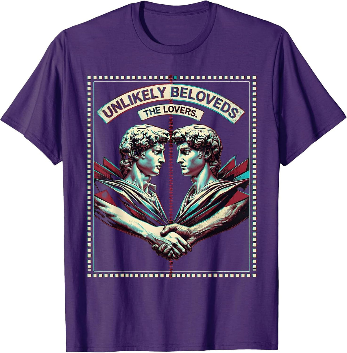 Unlikely Beloveds The Lovers Spooky Romance Halloween T-Shirt - Purple