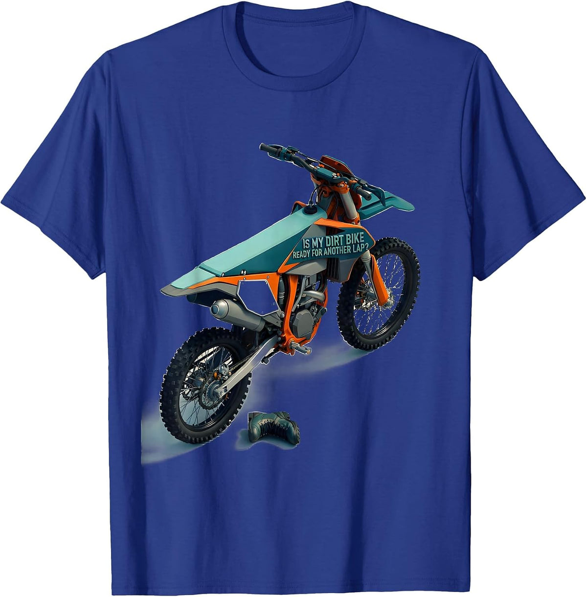 Is My Dirt Bike Ready For Another Lap Funny Motocross Rider T-Shirt - Royal Blue