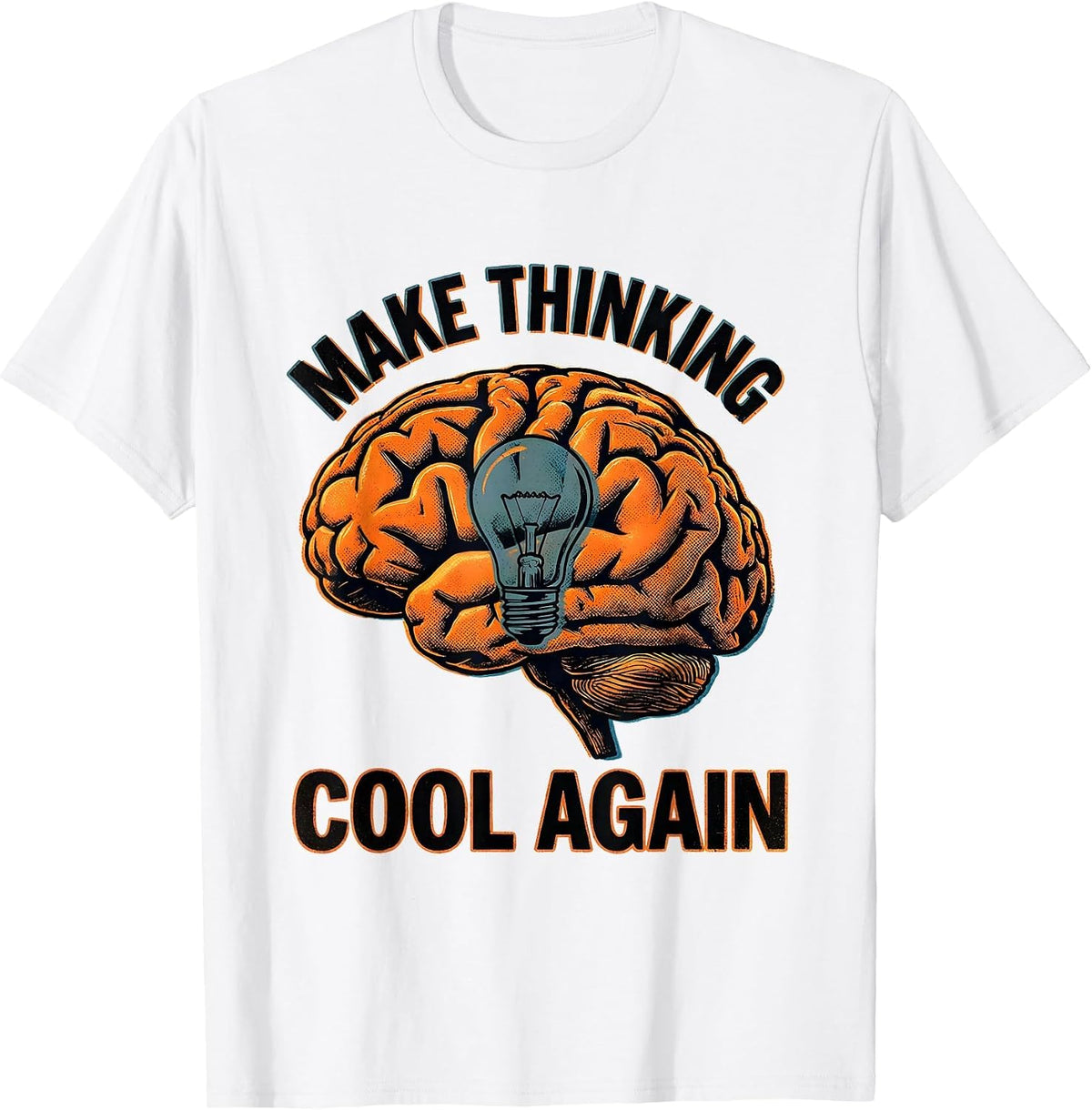 Men's Make Thinking Cool Again Graphic Design T-Shirt - White