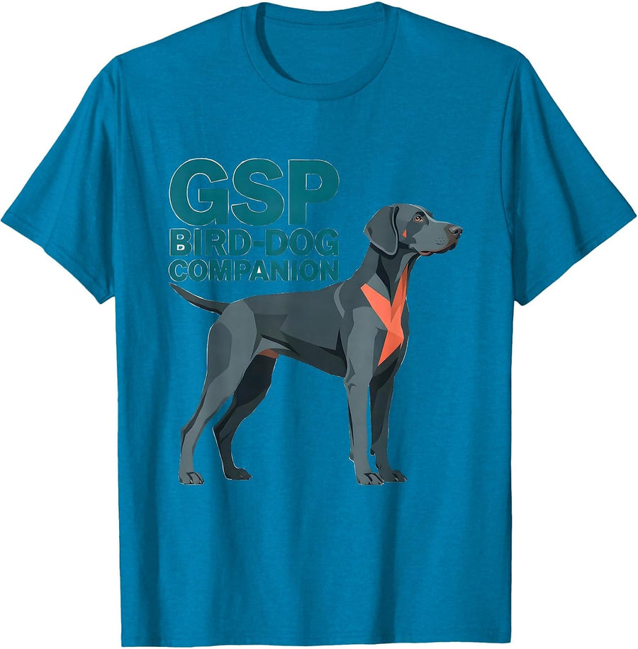 GSP Bird-Dog Companion Funny German Shorthaired Pointer Dog T-Shirt - Sapphire Blue