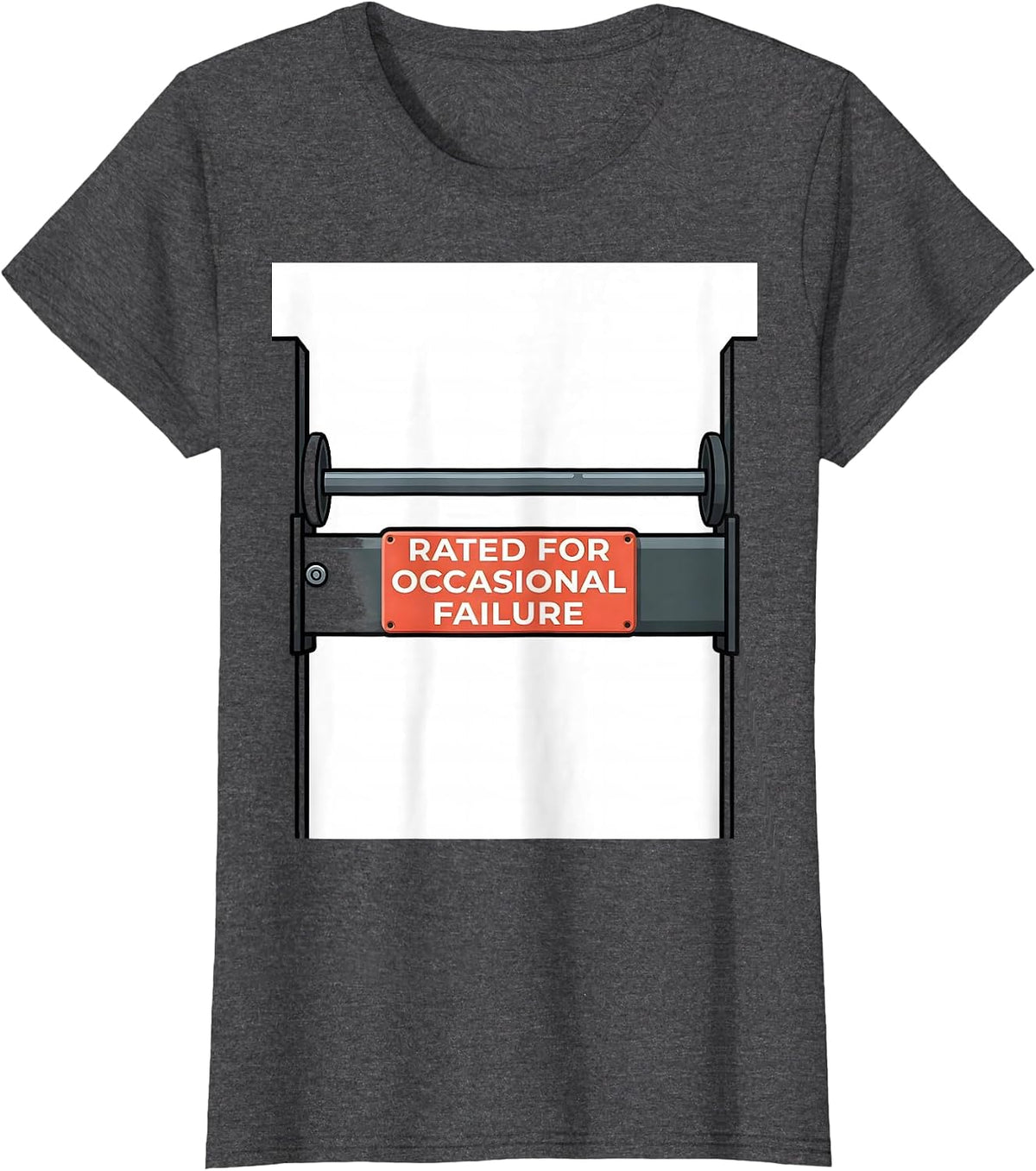 Women's Rated For Occasional Failure Funny Gym Workout Weightlifting T-Shirt - Dark Heather Grey