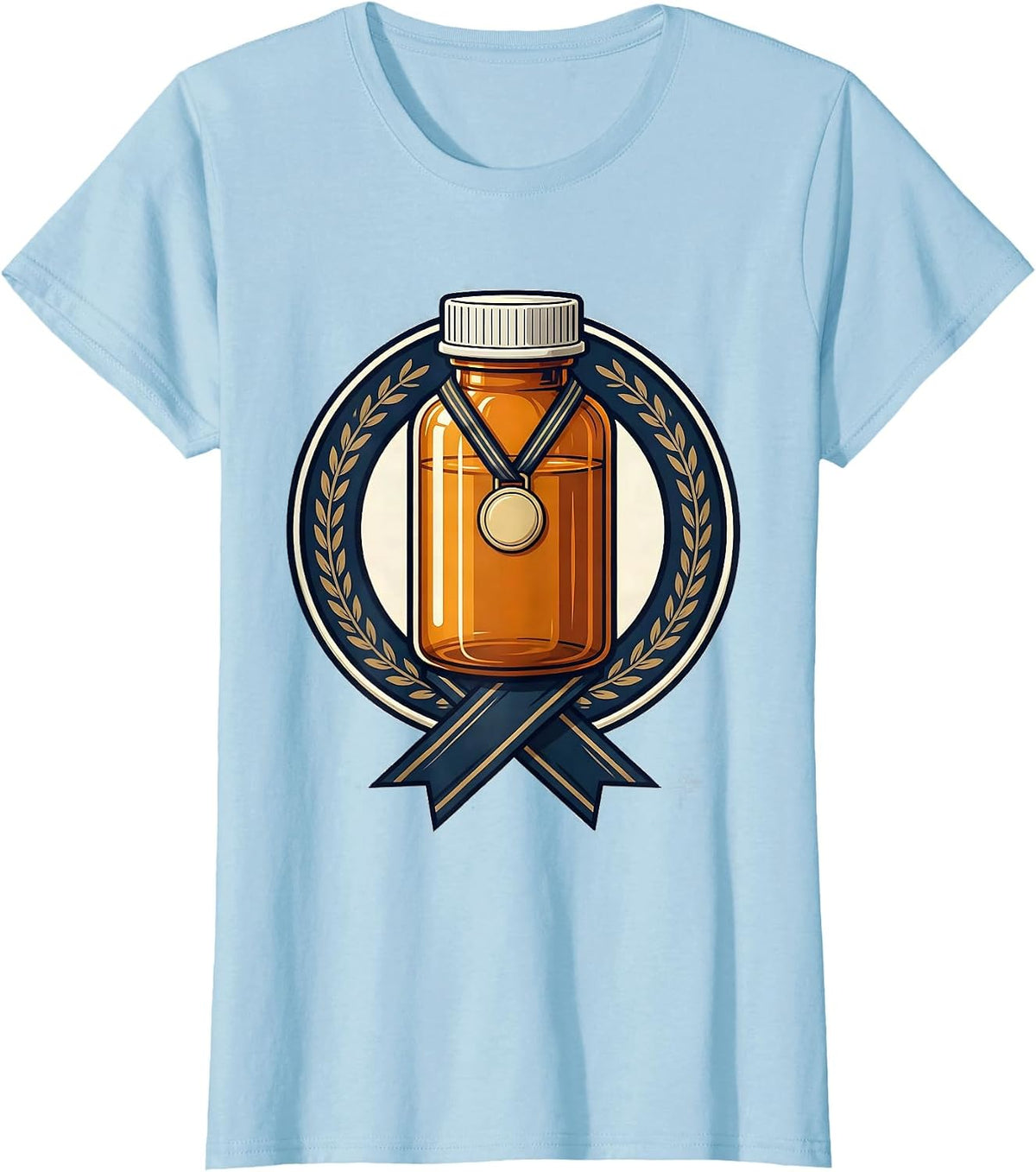 Pharmacy Tech Prescription Vial Humor Sports T-Shirt - Baby Blue