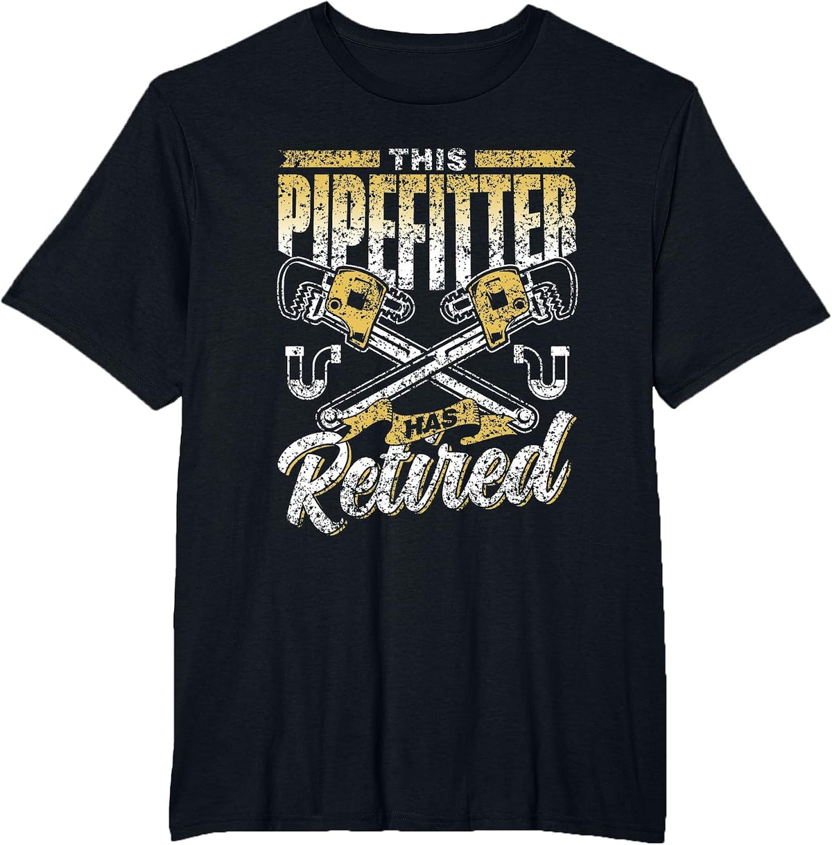 This Plumber is Retired Pipeline Construction Plumber T-Shirt - Black