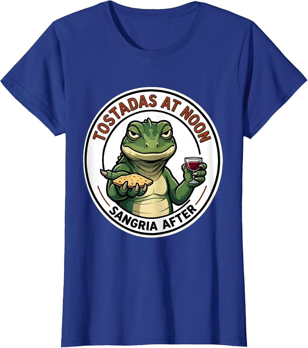 Women's Tostadas At Noon Sangria After Funny Cinco De Mayo Spanish T-Shirt - Royal Blue