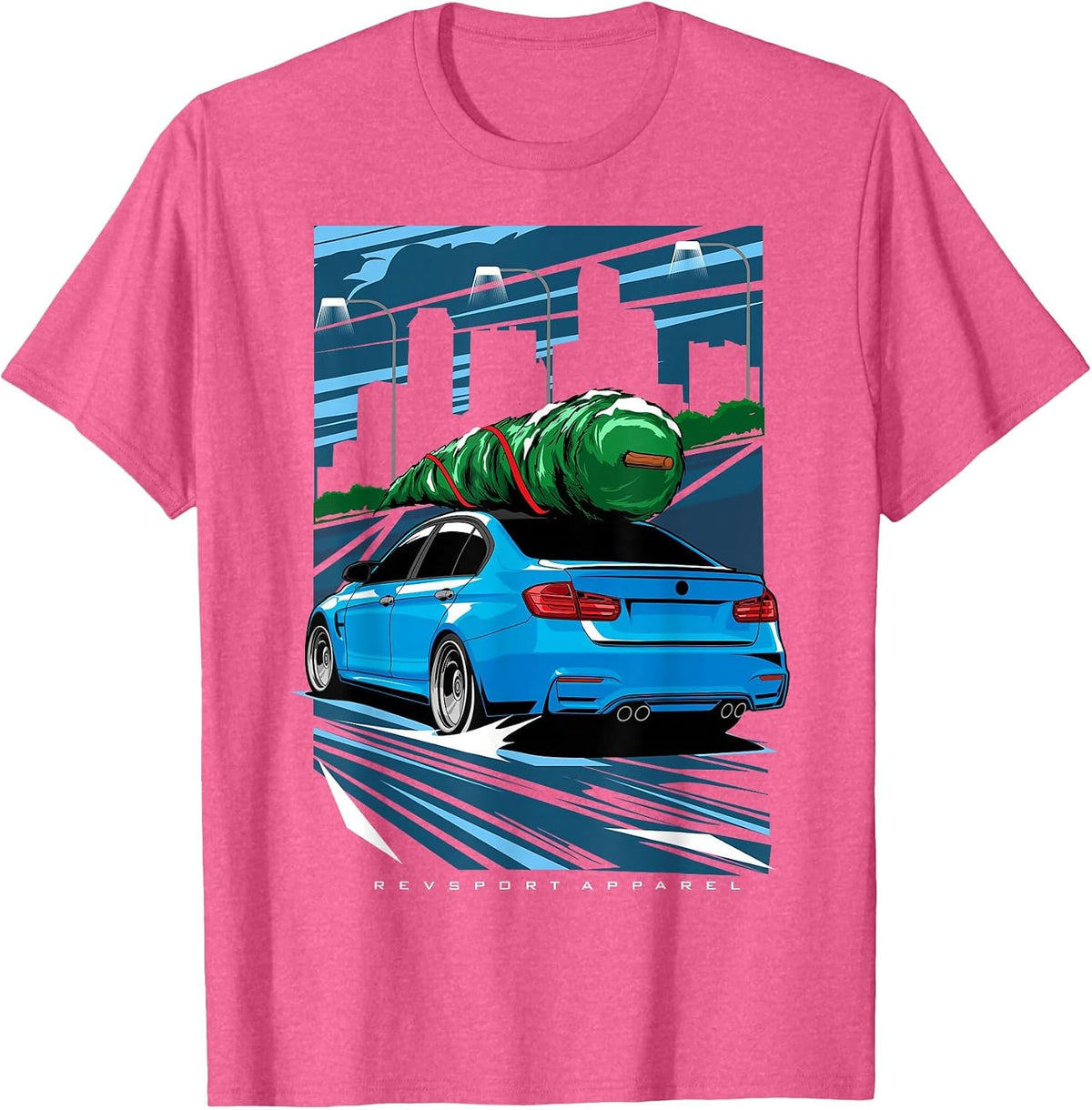 F80 M3 Christmas Tree T-Shirt - Pink Heather