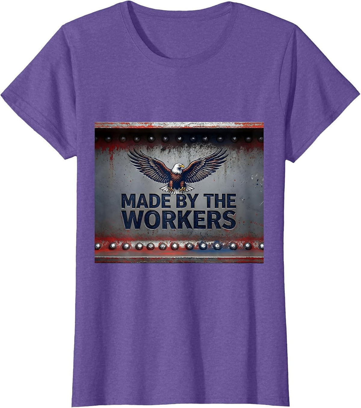 Made by the Workers Labor Day Graphic Design T-Shirt - Purple Heather