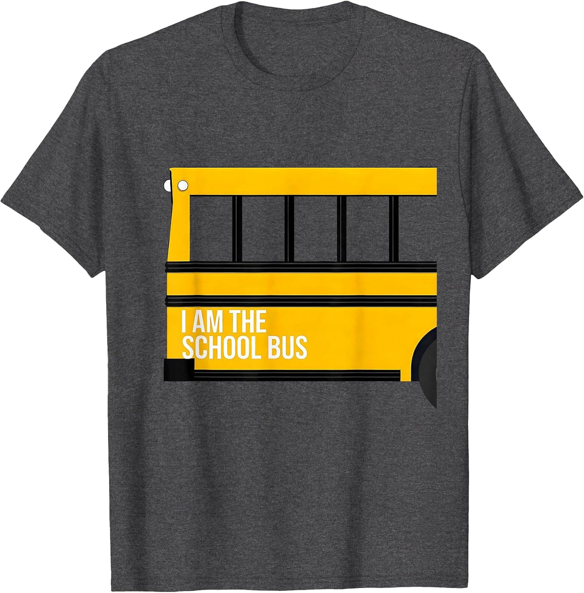I Am The School Bus Funny School Bus Driver Halloween T-Shirt - Dark Heather Grey