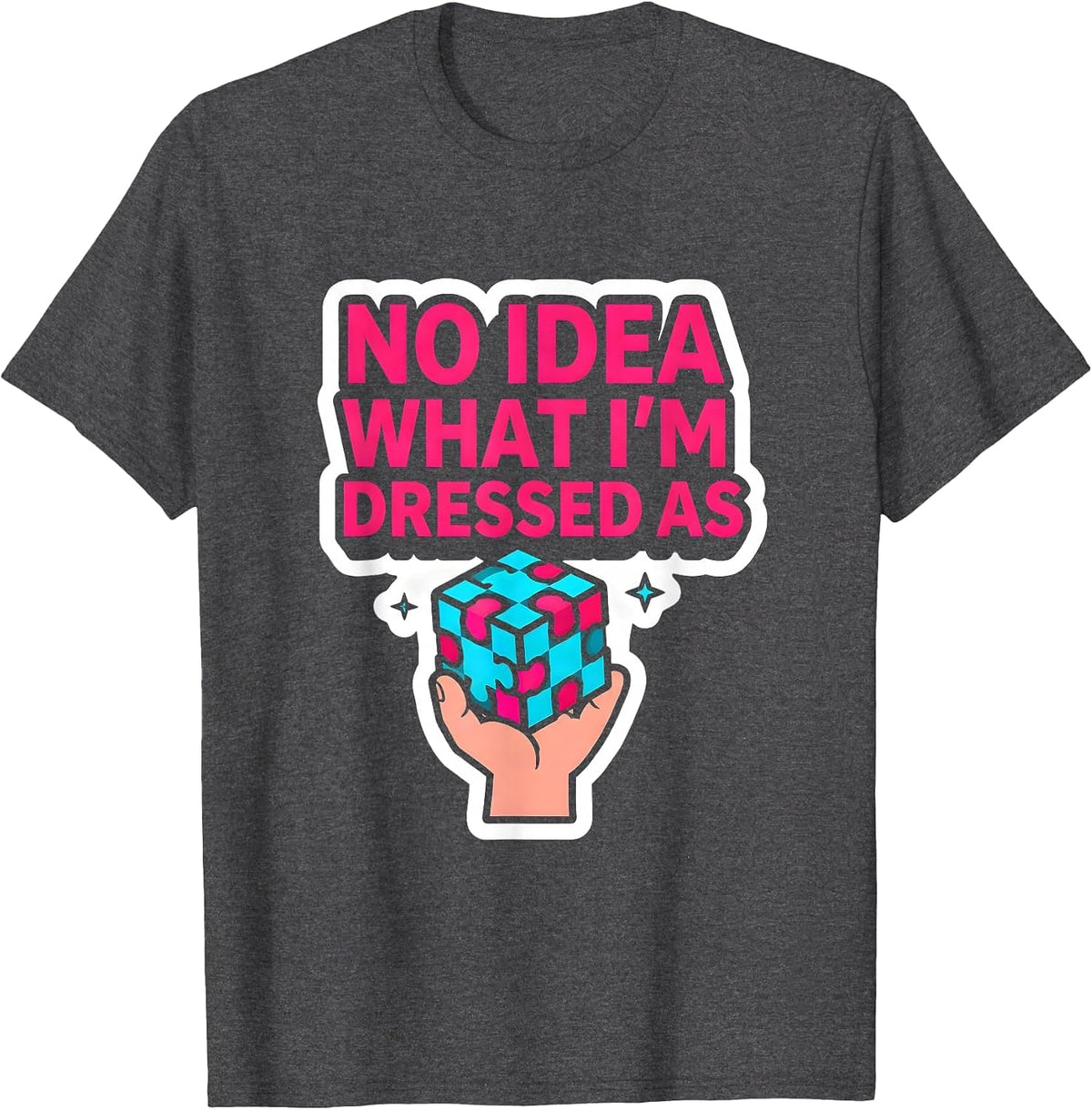Men's No Idea What I'm Dressed As Funny 80s Party Costume T-Shirt - Dark Heather Grey