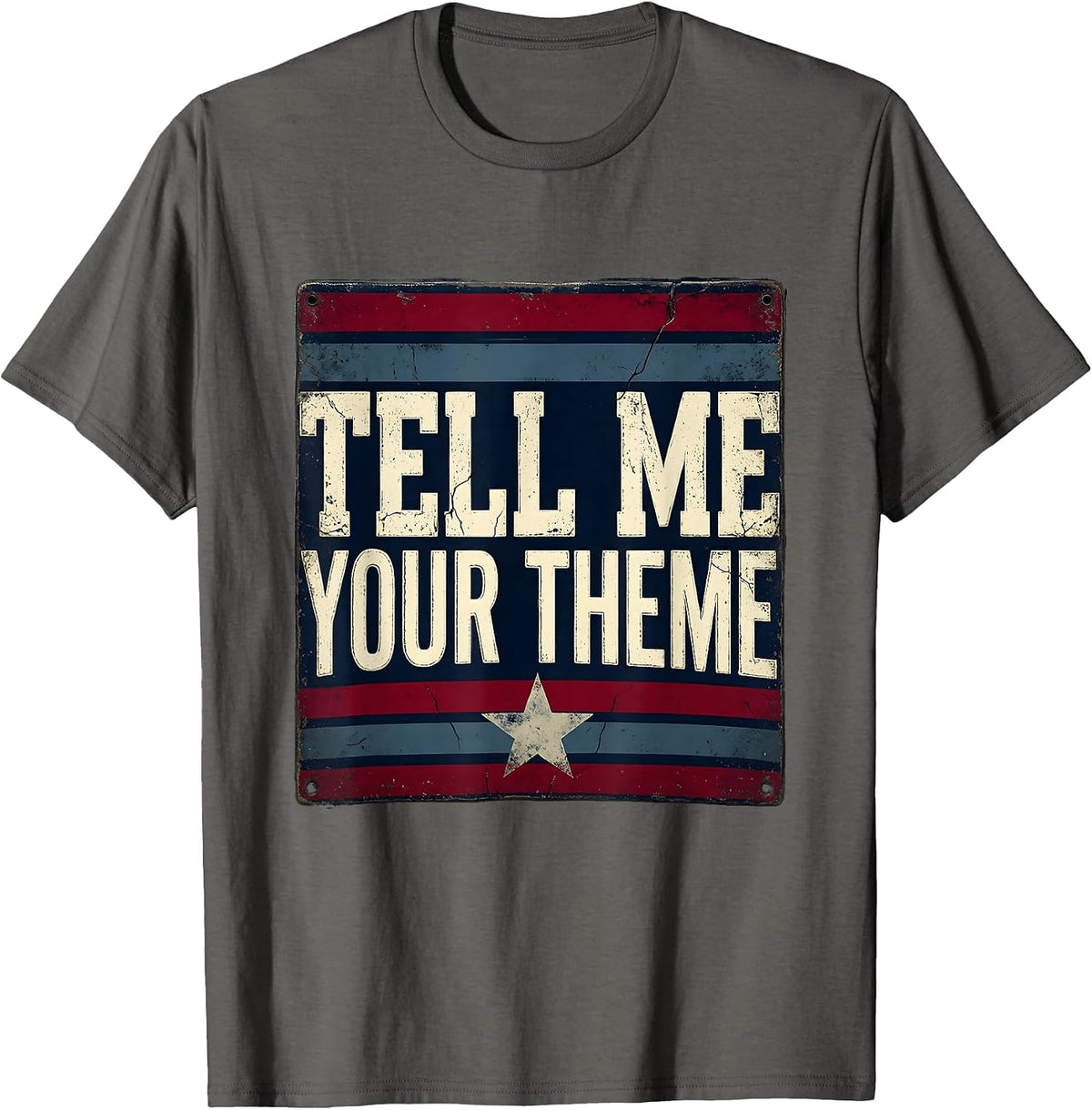 Tell Me Your Theme English Teacher Design T-Shirt - Asphalt Grey