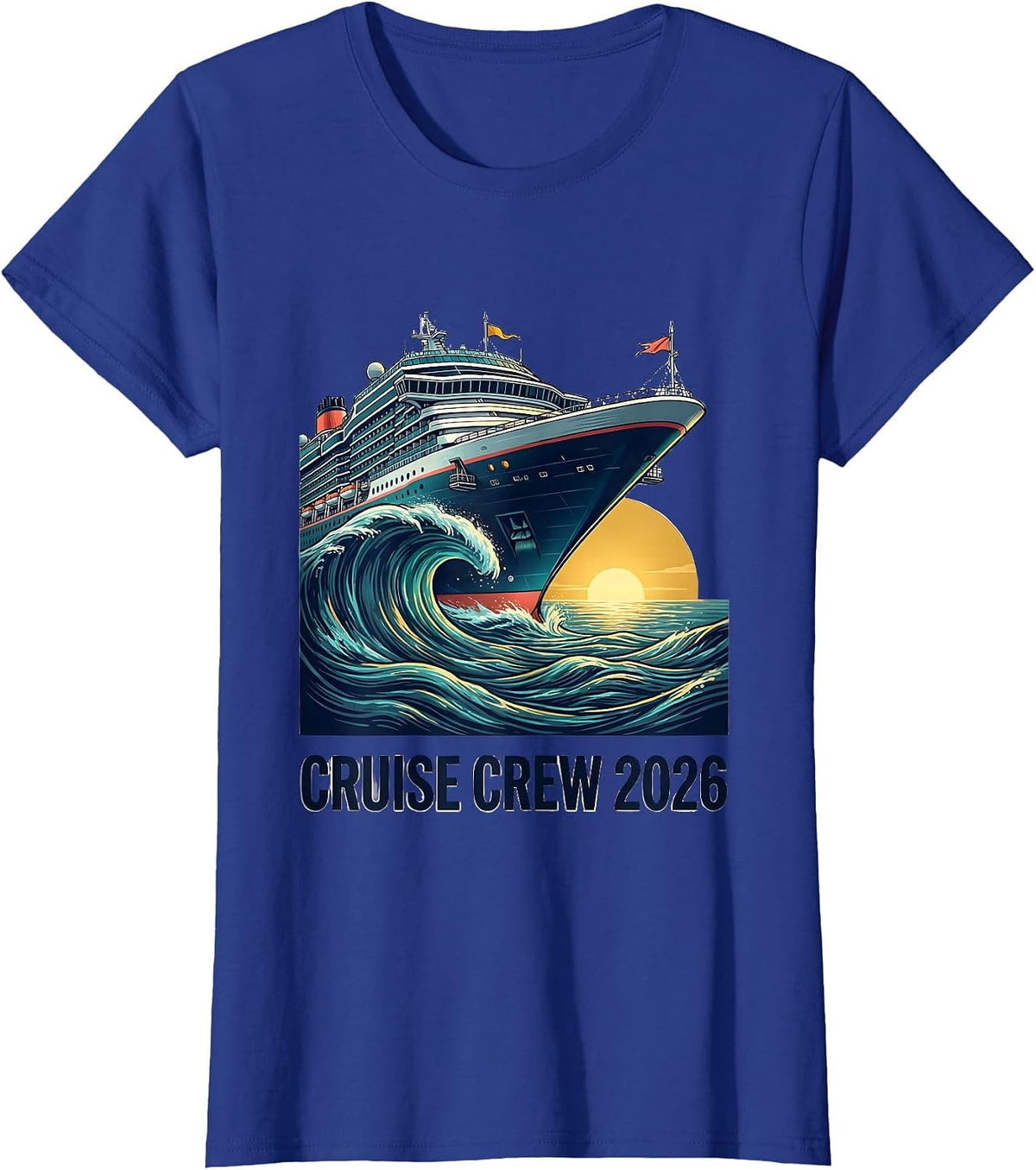 Women's Cruise Crew 2026 Family Matching Vacation Party T-Shirt - Royal Blue