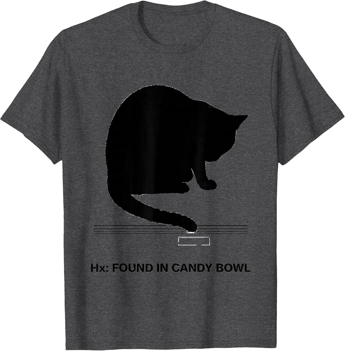 Hx: Found In Candy Bowl Funny Vet Tech Halloween Costume T-Shirt - Dark Heather Grey