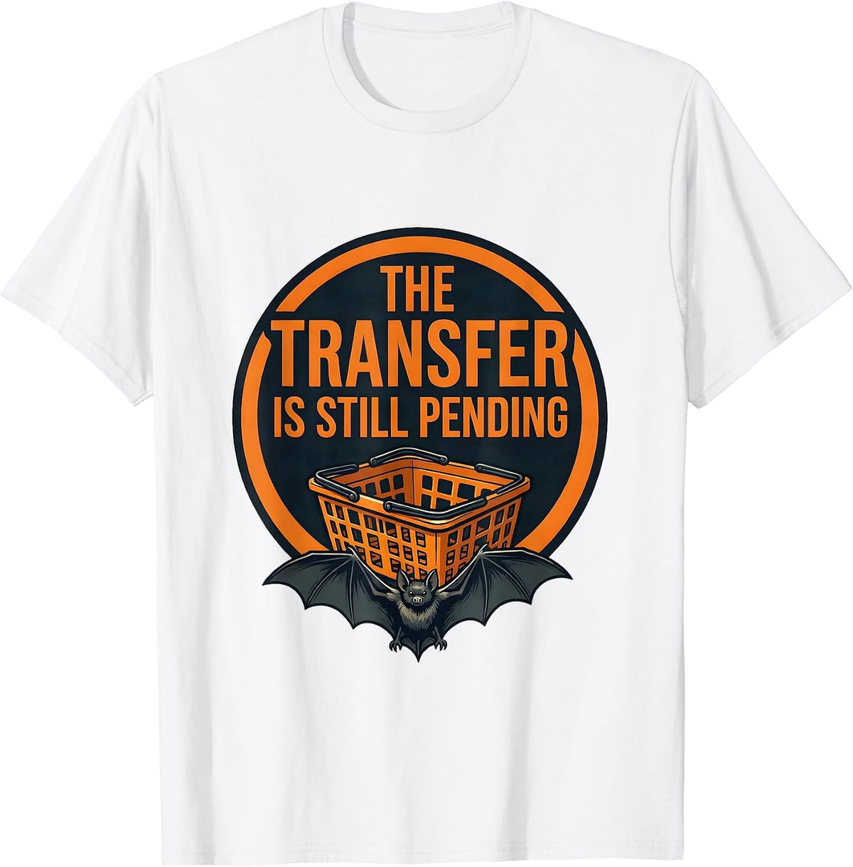Men's The Transfer Is Still Pending Funny Pharmacy Tech Halloween T-Shirt - White
