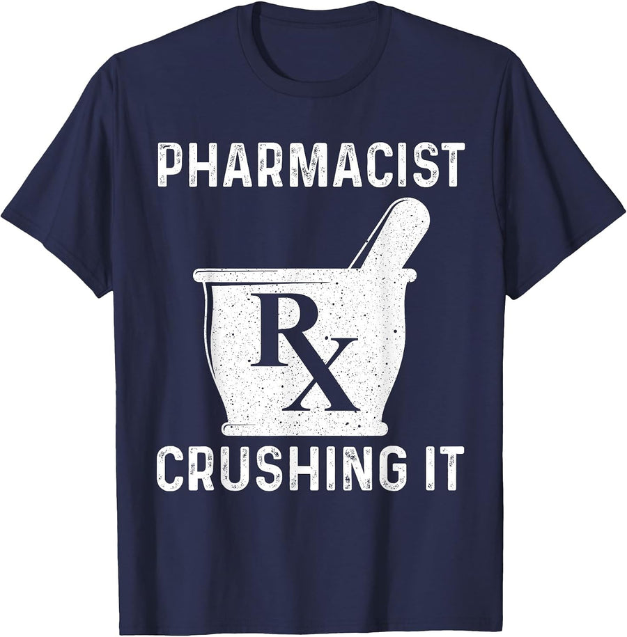 Funny Pharmacist Design for Men Women Pharmacy Technician T-Shirt - Navy Blue