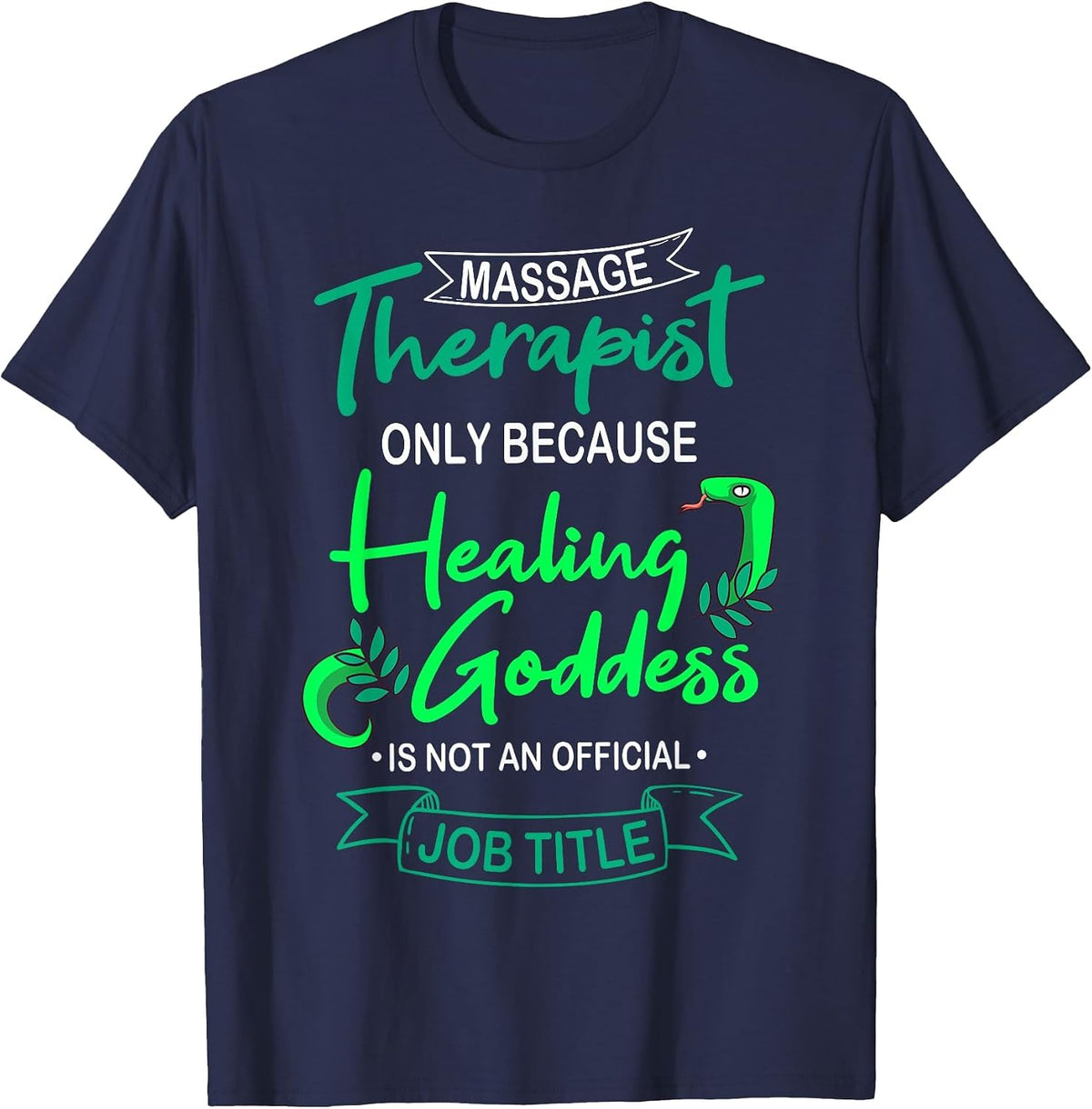 Massage Therapist Masseur Masseuse Therapy Body Treatment T-Shirt - Navy Blue