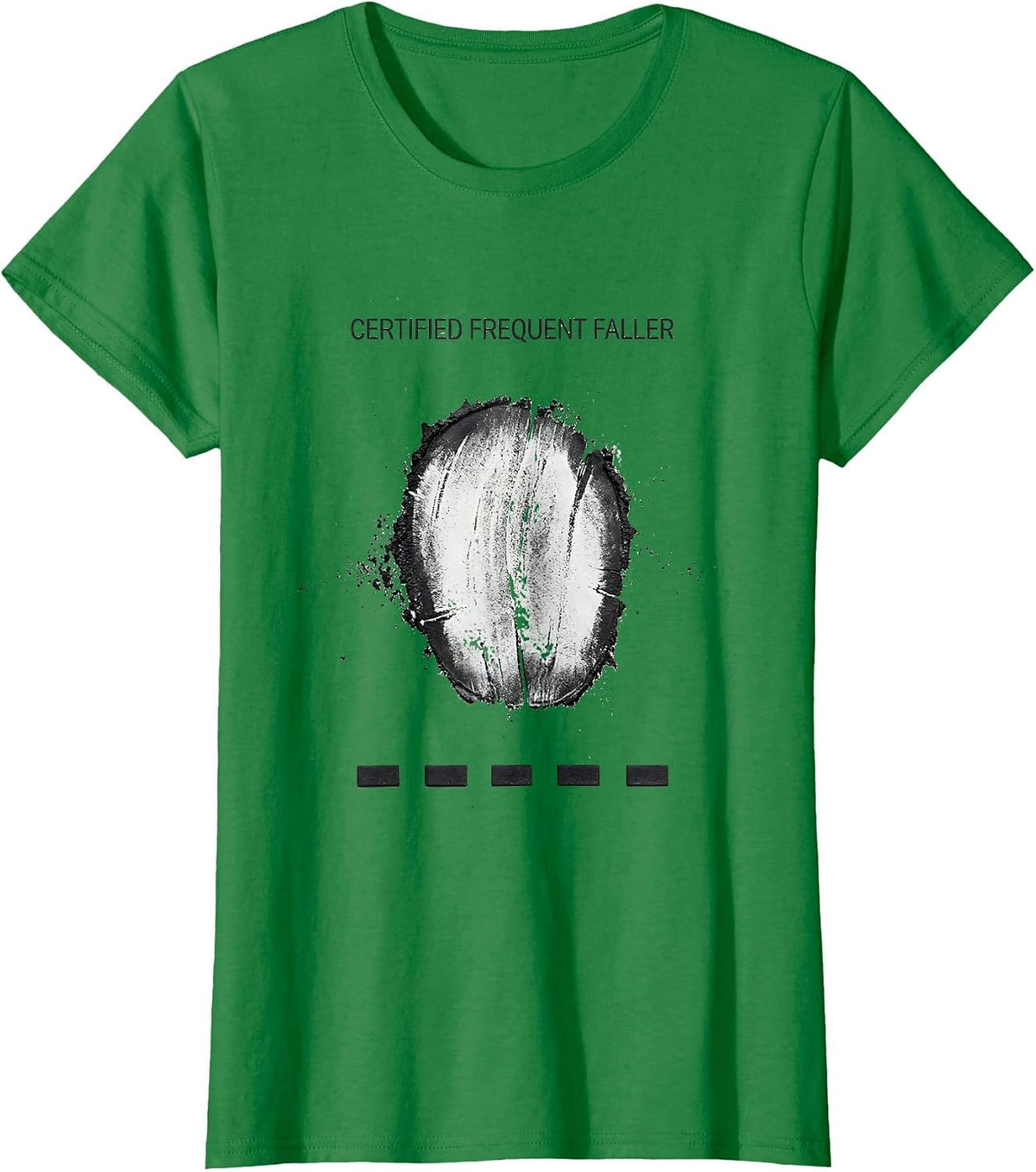 Women's Certified Frequent Faller Funny Rock Climbing Bouldering T-Shirt - Kelly Green