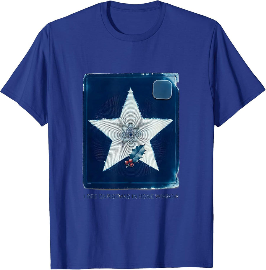 I See Christmas In Bone Window Cyanotype Radiology Tech Pun T-Shirt - Royal Blue