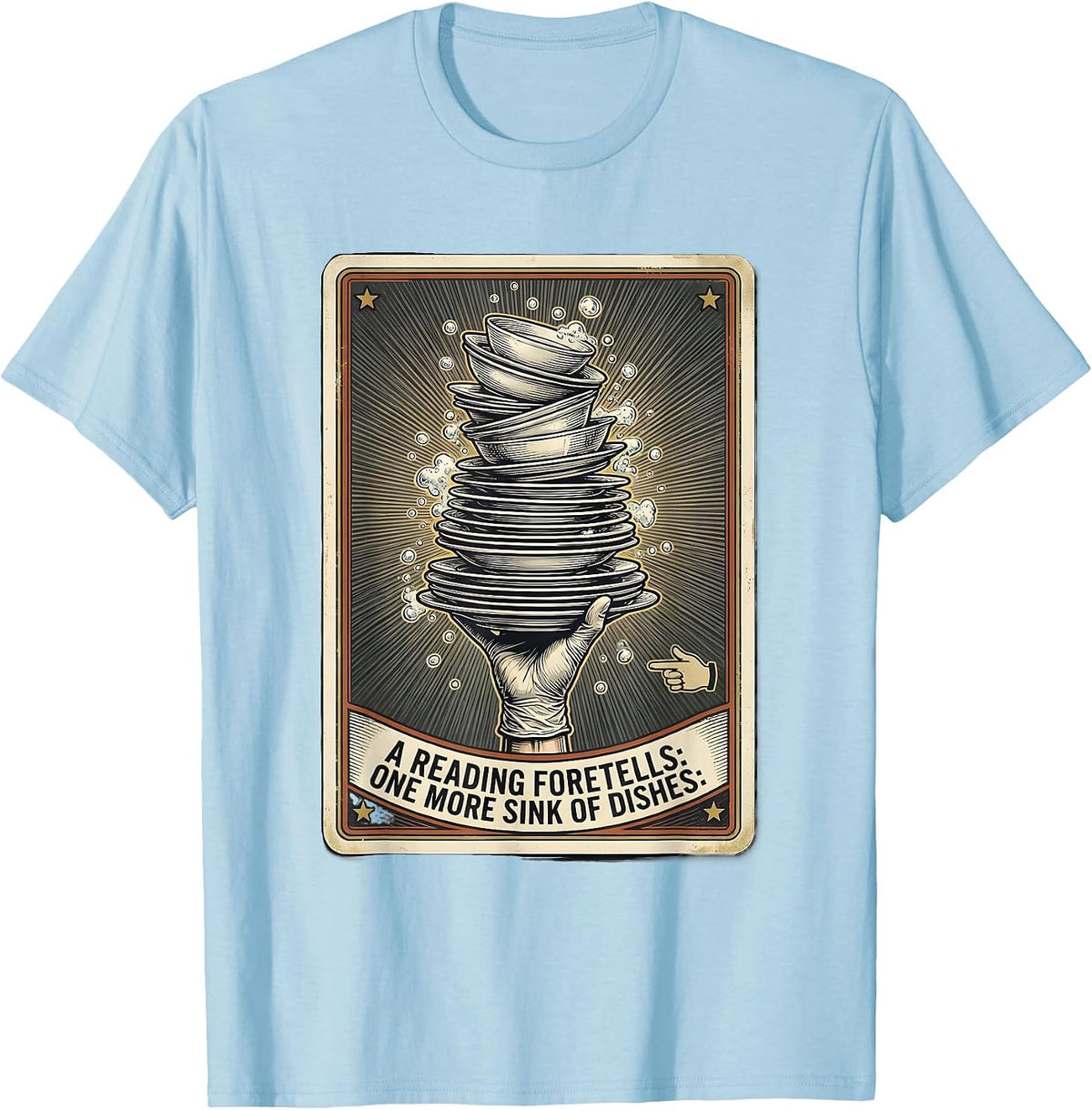 Men's A Reading Foretells: One More Sink Of Dishes Vintage T-Shirt - Baby Blue