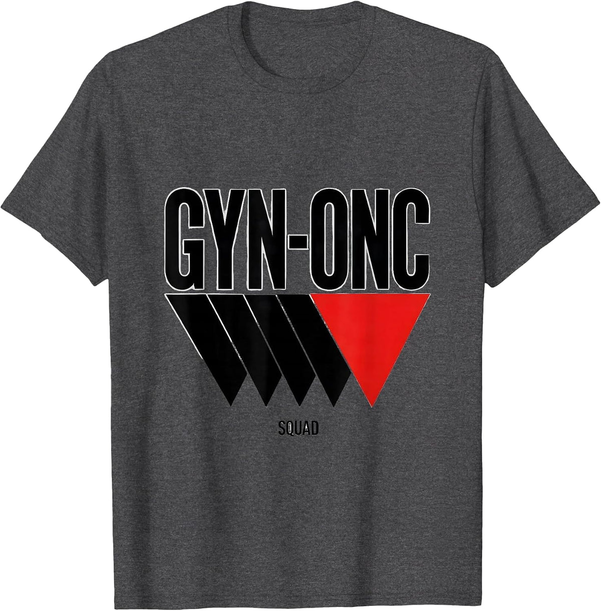 GYN-ONC Squad Bauhaus Modernist OB-GYN Nurse OB Tech Team T-Shirt - Dark Heather Grey