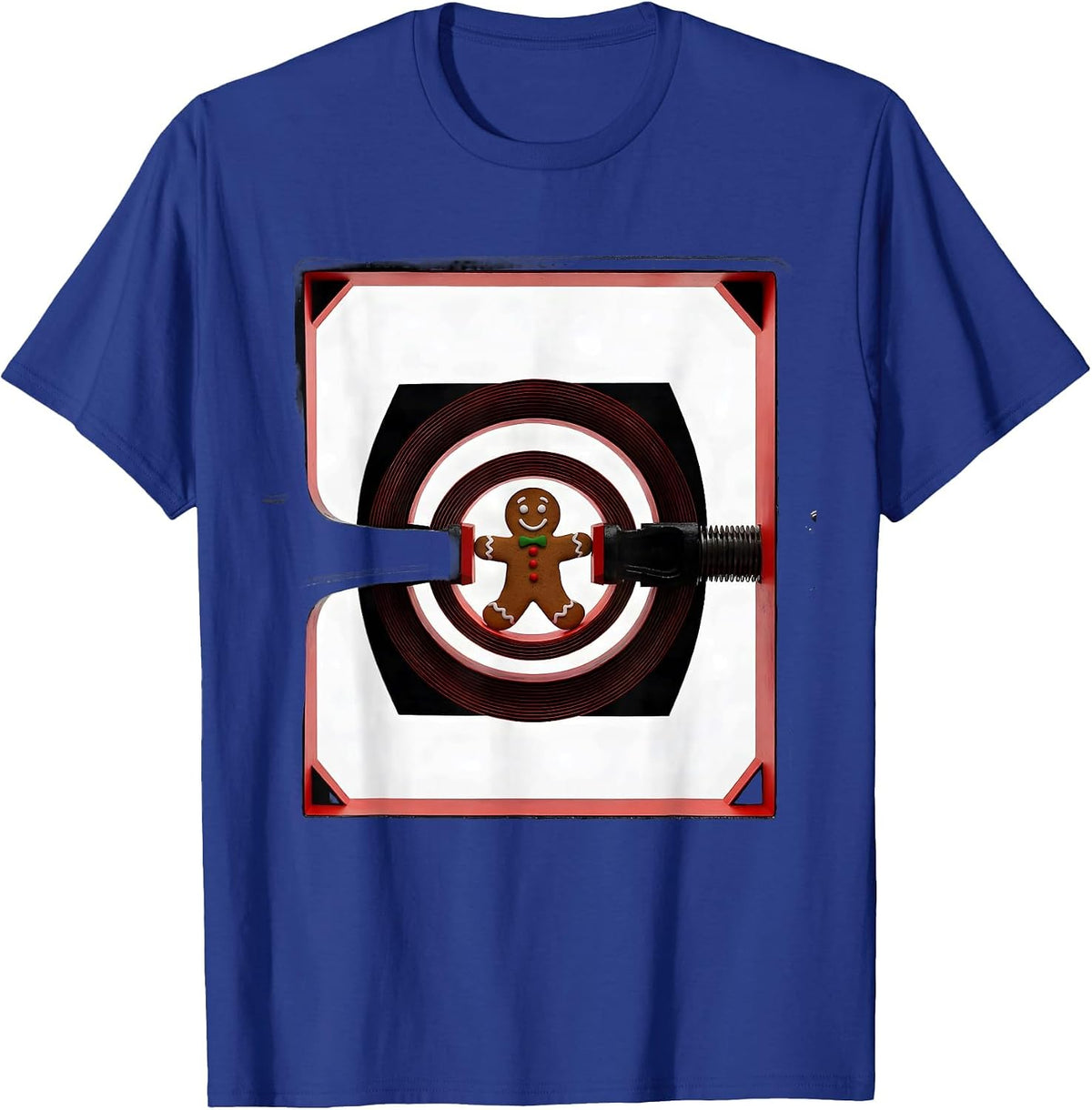 Men's Gingerbread Radiology Tech Geometric Christmas Humor T-Shirt - Royal Blue