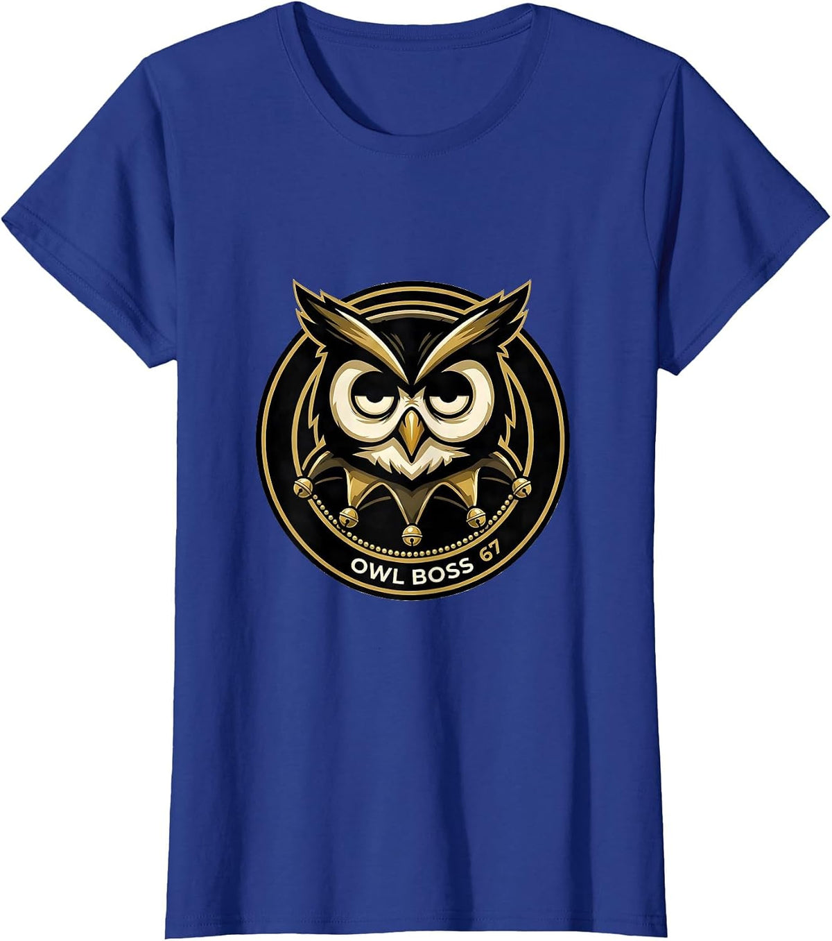 Women's Owl Boss 67 Meme Funny Mardi Gras Kids Carnival T-Shirt - Royal Blue