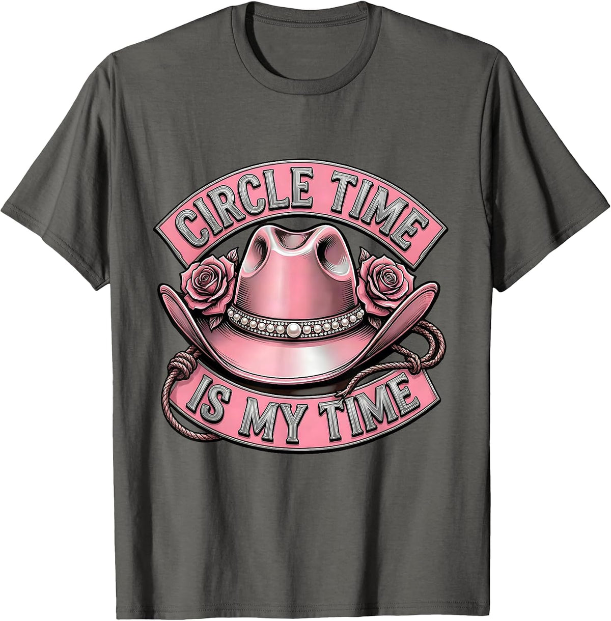 Men's Circle Time Is My Time Preschool Teacher Design T-Shirt - Asphalt Grey
