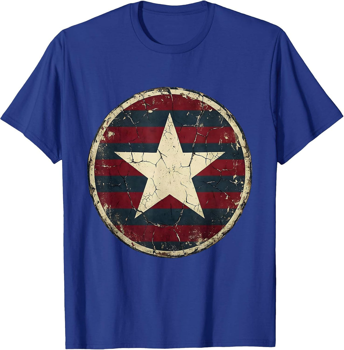 Men's Lone Rider Red Sunset Horseback Freedom Design T-Shirt - Royal Blue