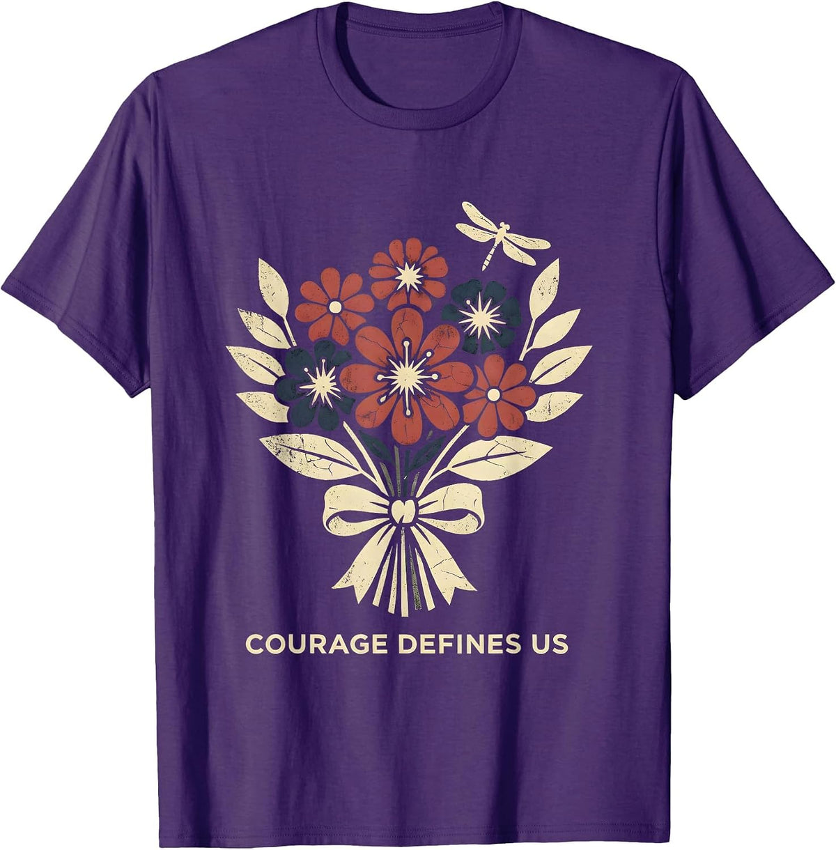 Courage Defines Us Patriot Day Design T-Shirt - Purple