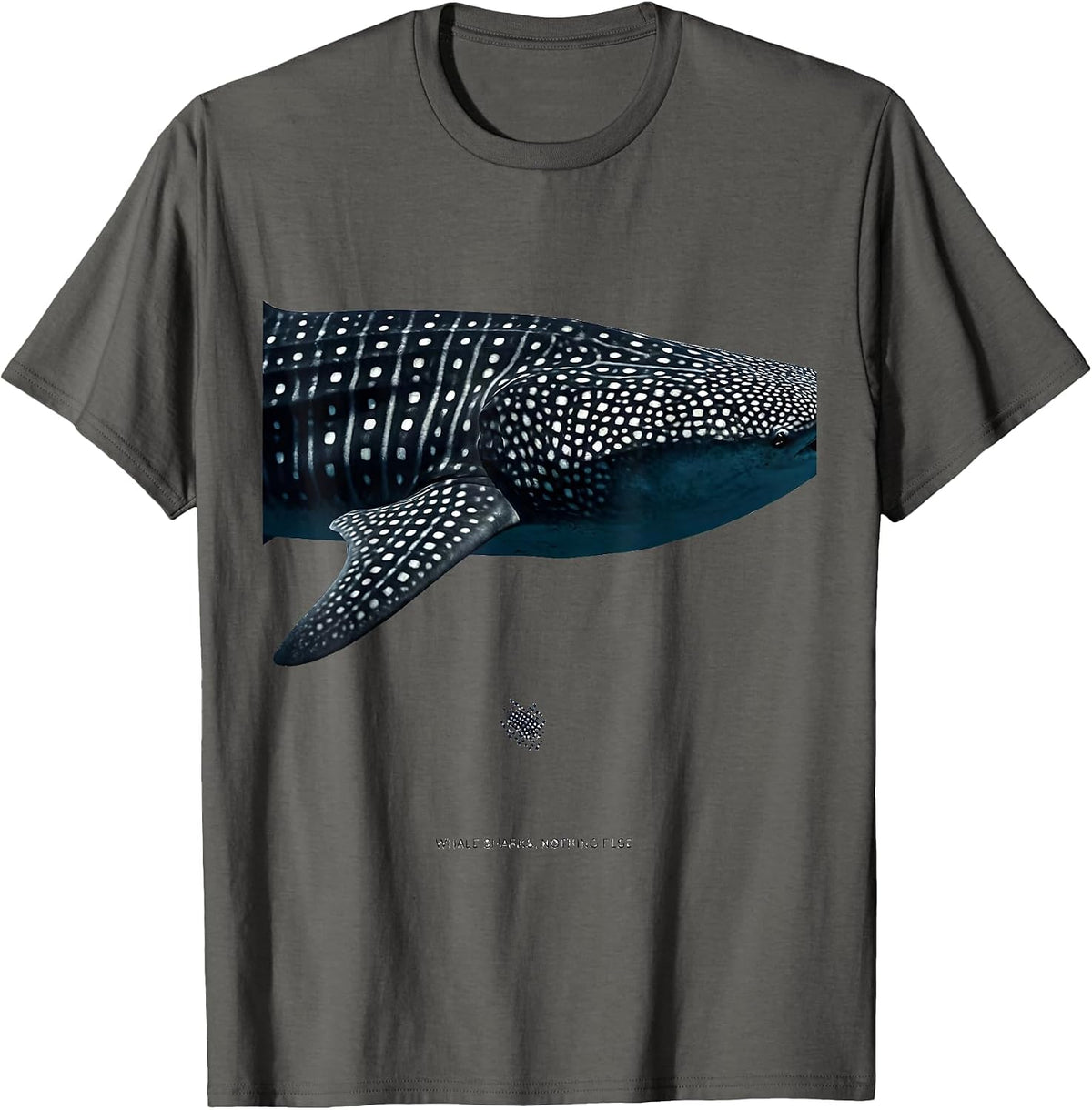 Men's Whale Sharks Nothing Else Animal Skin Pattern Marine T-Shirt - Asphalt Grey