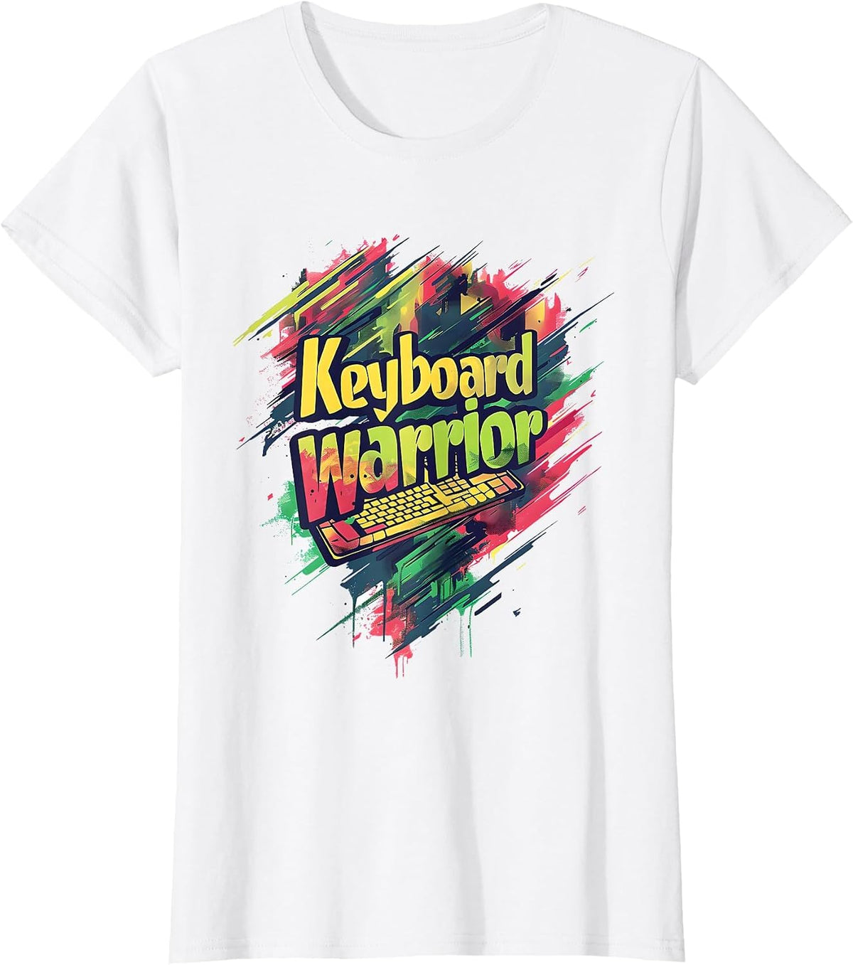 Keyboard Warrior Computer Technician Support T-Shirt - White