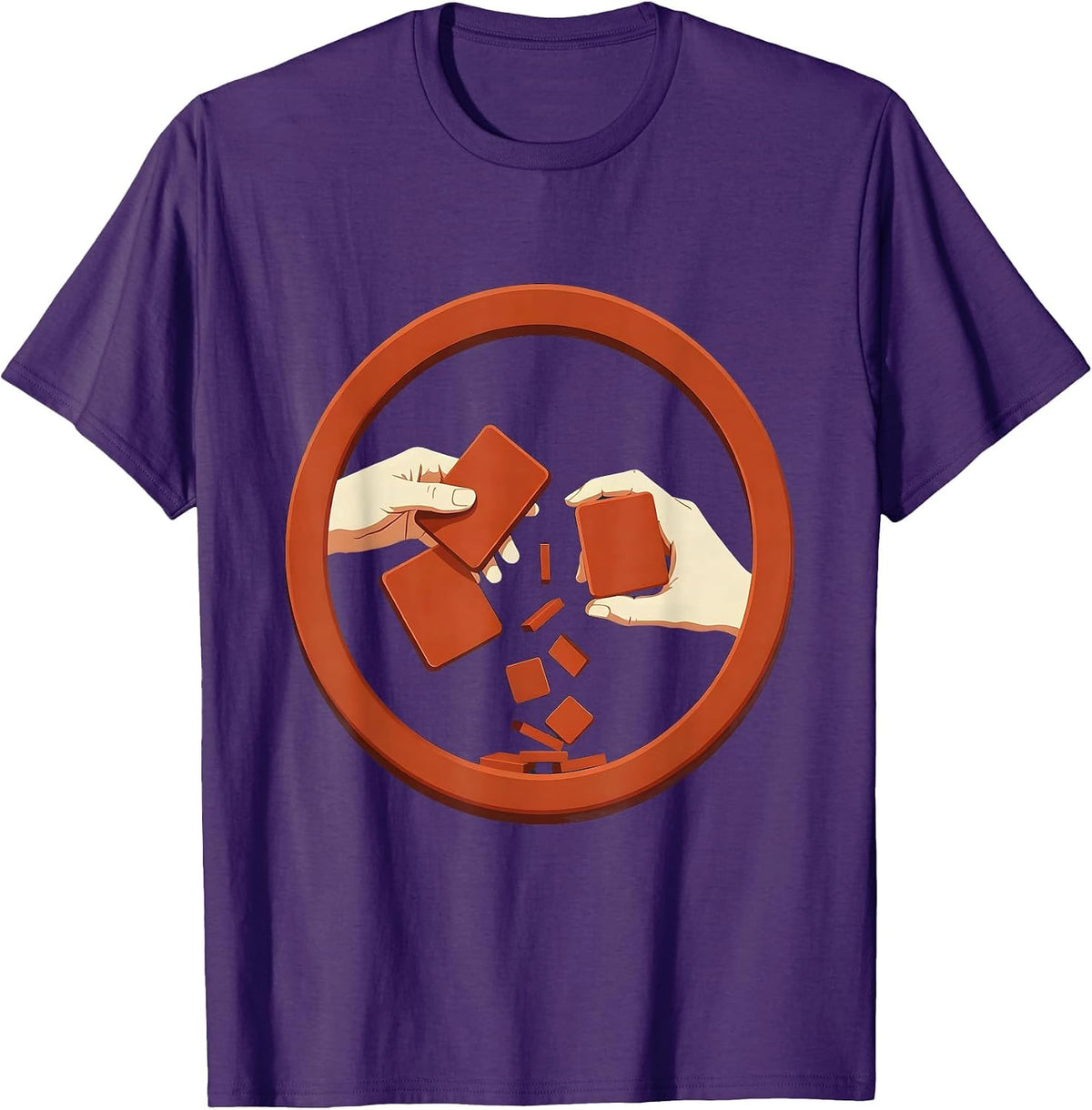 Men's Dyslexia Awareness Jumbled Letters Illustration T-Shirt - Purple