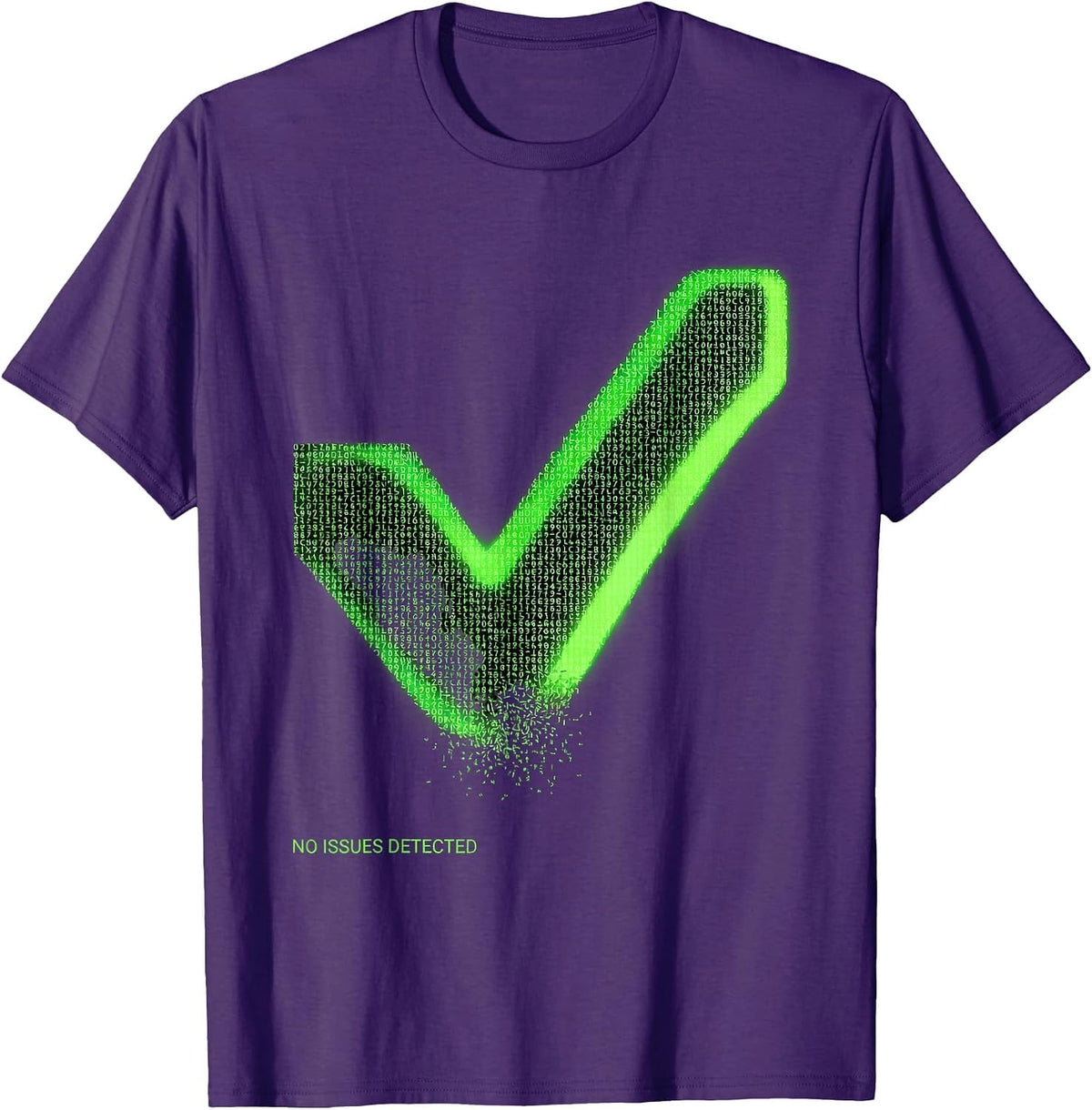 Men's No Issues Detected Funny IT Tech Support Sarcastic T-Shirt - Purple