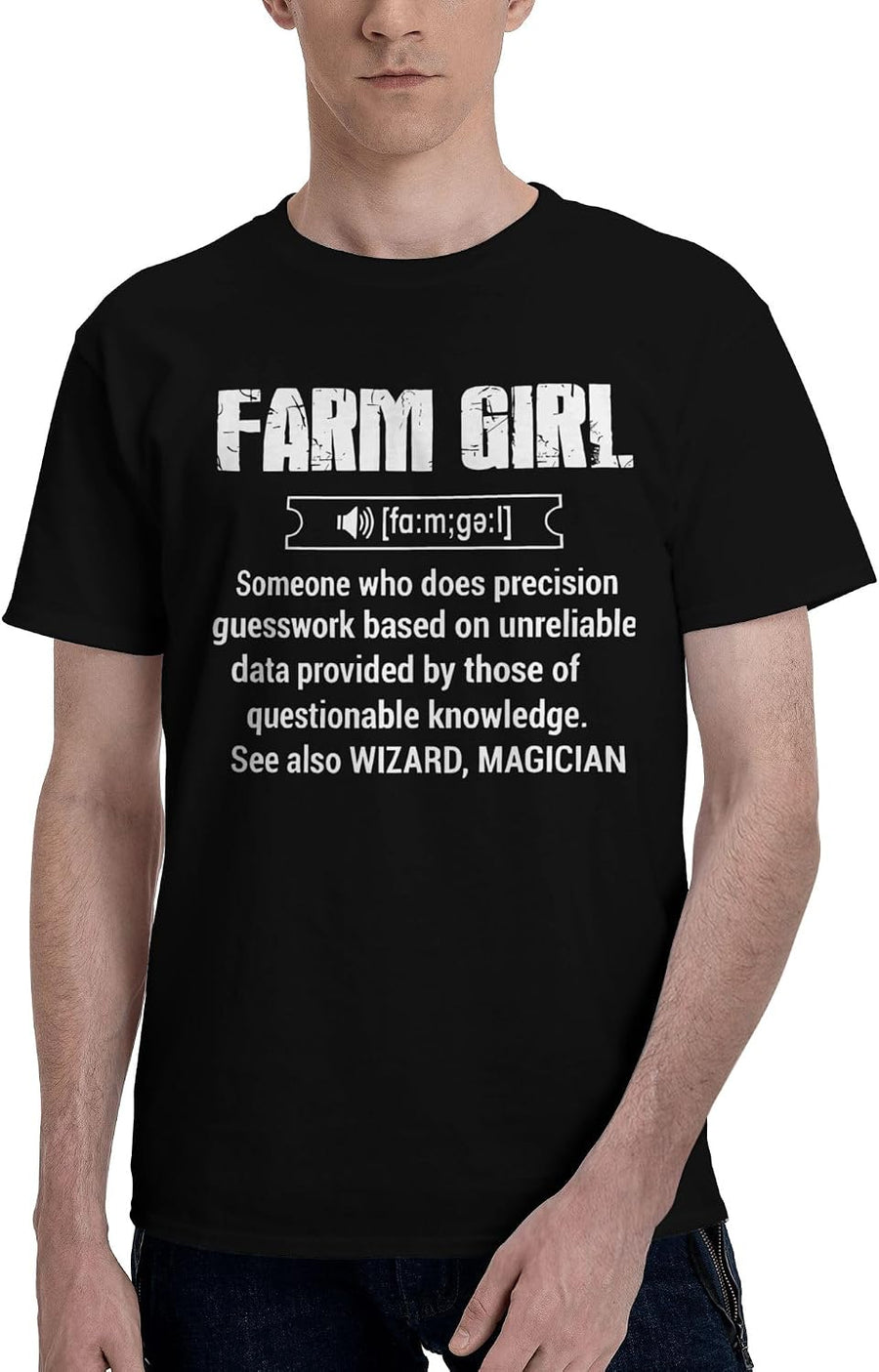 Men's T-Shirt,Farmer Farm Farming Farmall Tractor,Athletic Top Moisture Wicking Short Sleeved Tee - As Pictured