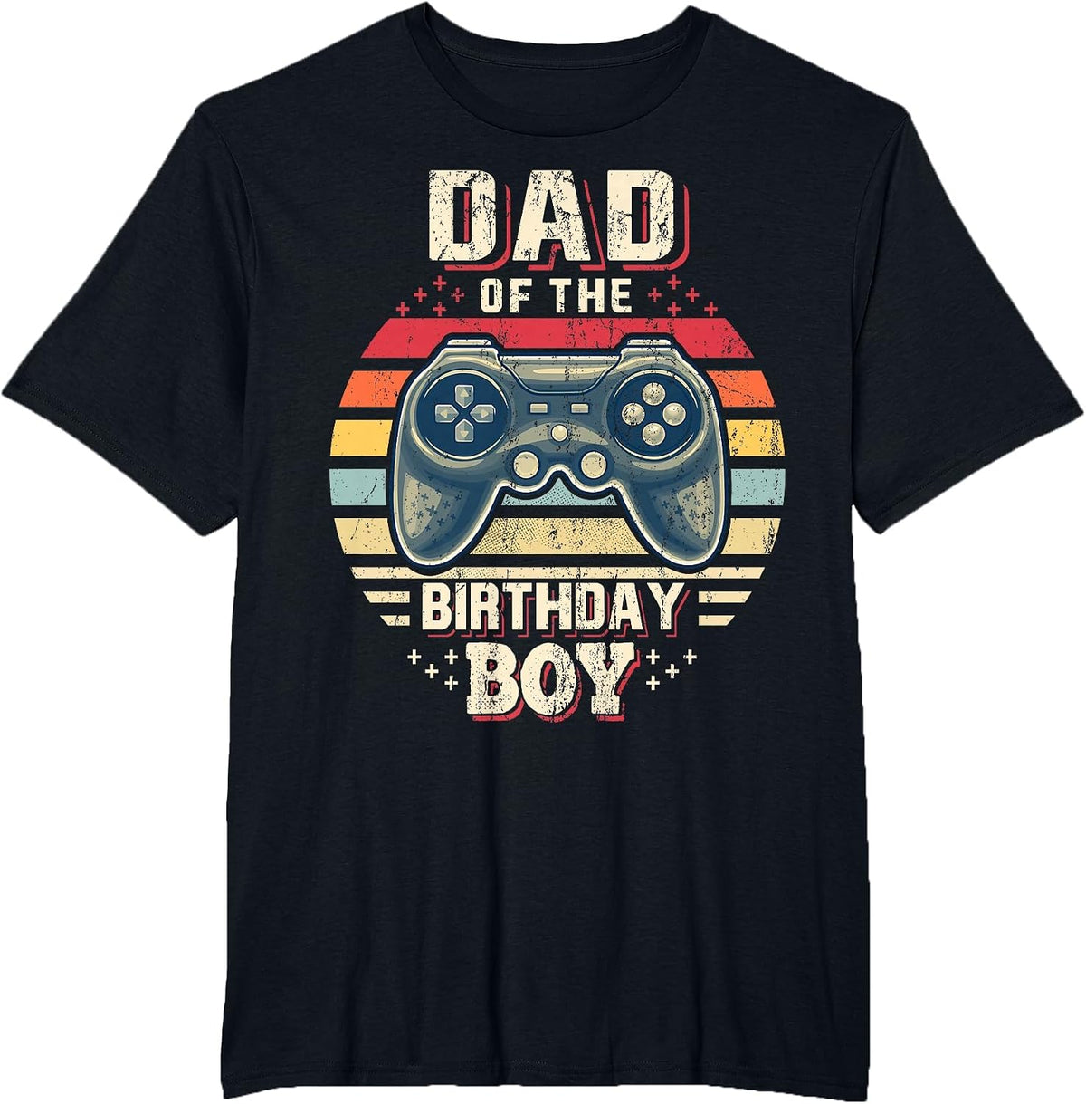 Dad of the Birthday Boy Matching Video Gamer Birthday Party T-Shirt - Black