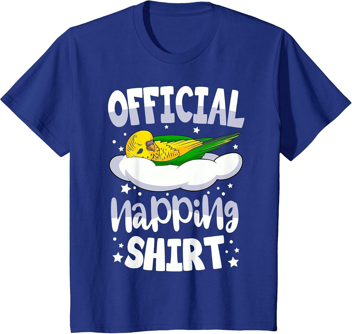 Budgie Pyjamas Budgerigar Lover Official Napping T-Shirt - Royal Blue