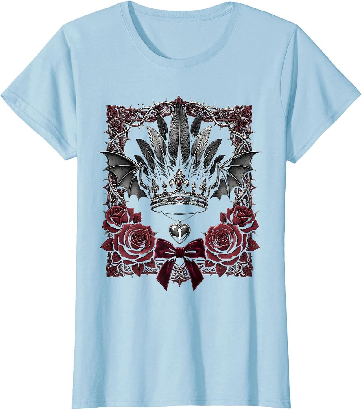 Showgirl Shadow on Brick Backstage Wall T-Shirt - Baby Blue
