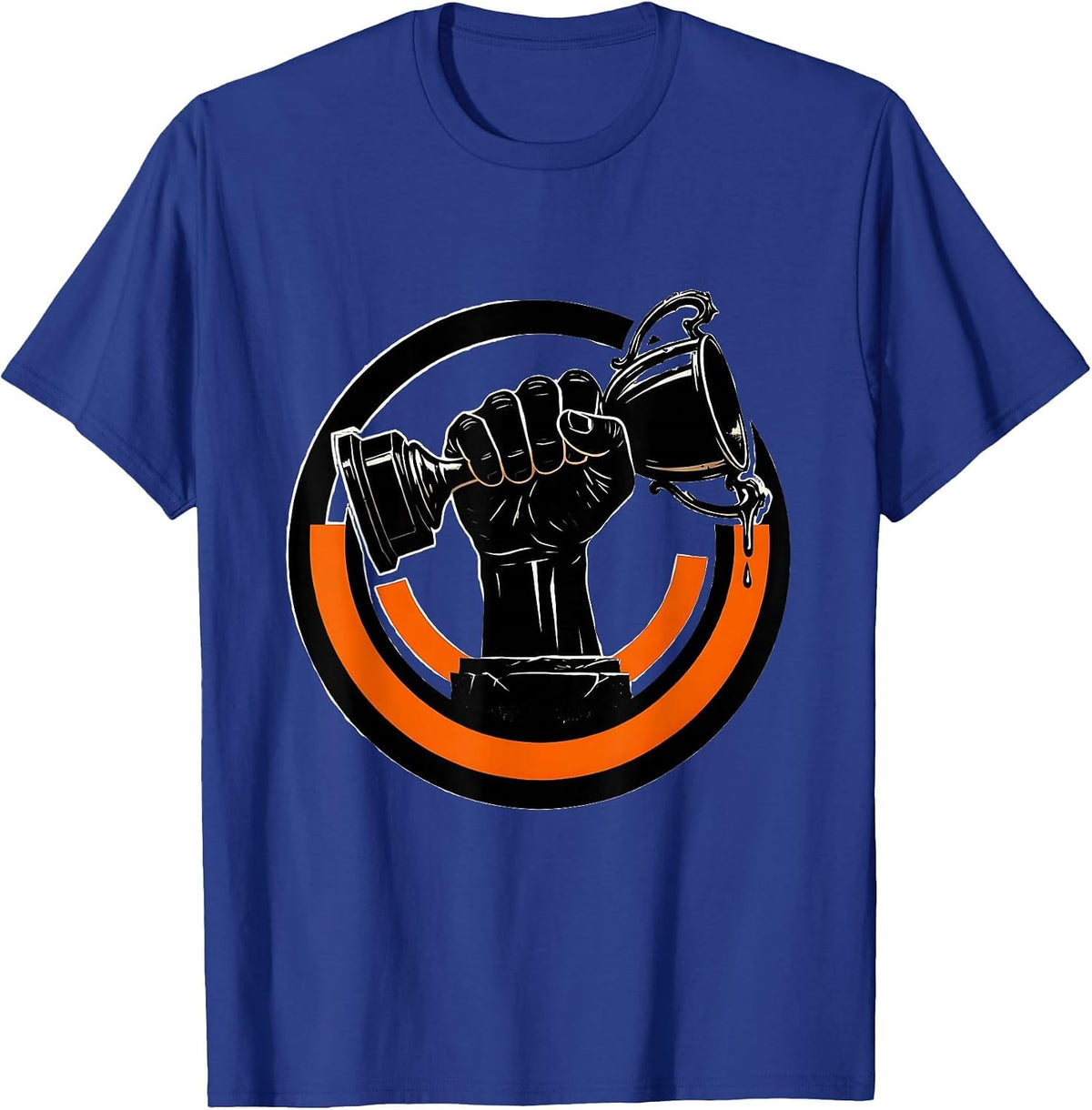 Labor Day Sarcasm Wilted Trophy Raised Fist T-Shirt - Royal Blue