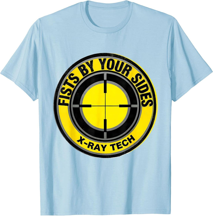 Men's Fists By Your Sides X-Ray Tech Radiology Rad Tech Pride T-Shirt - Baby Blue