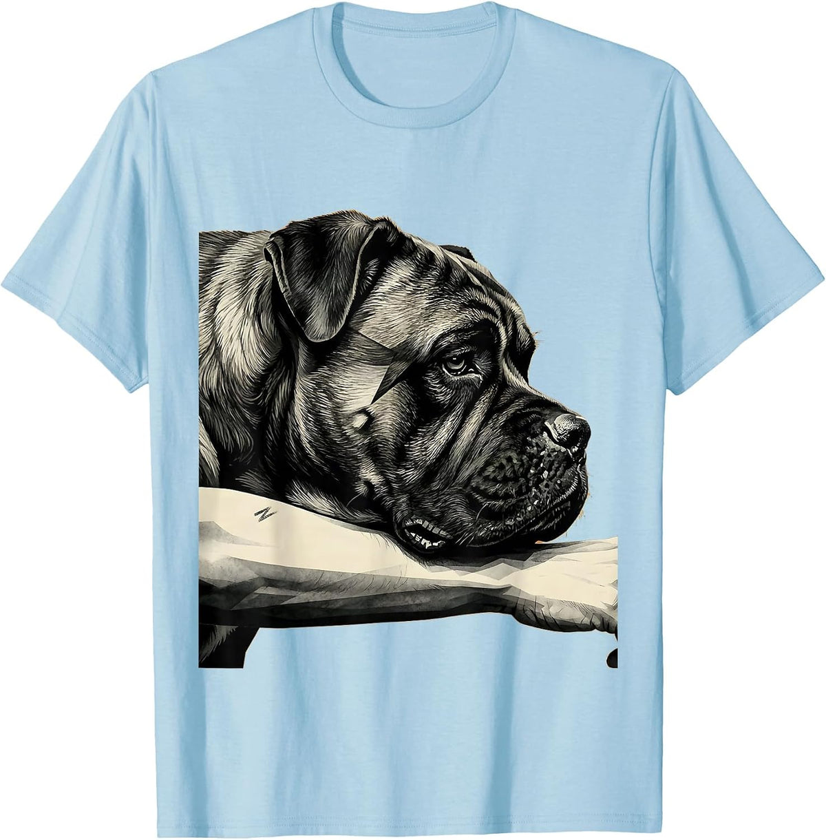 Men's Cane Corso Minimalist Dog Lover Gift T-Shirt - Baby Blue