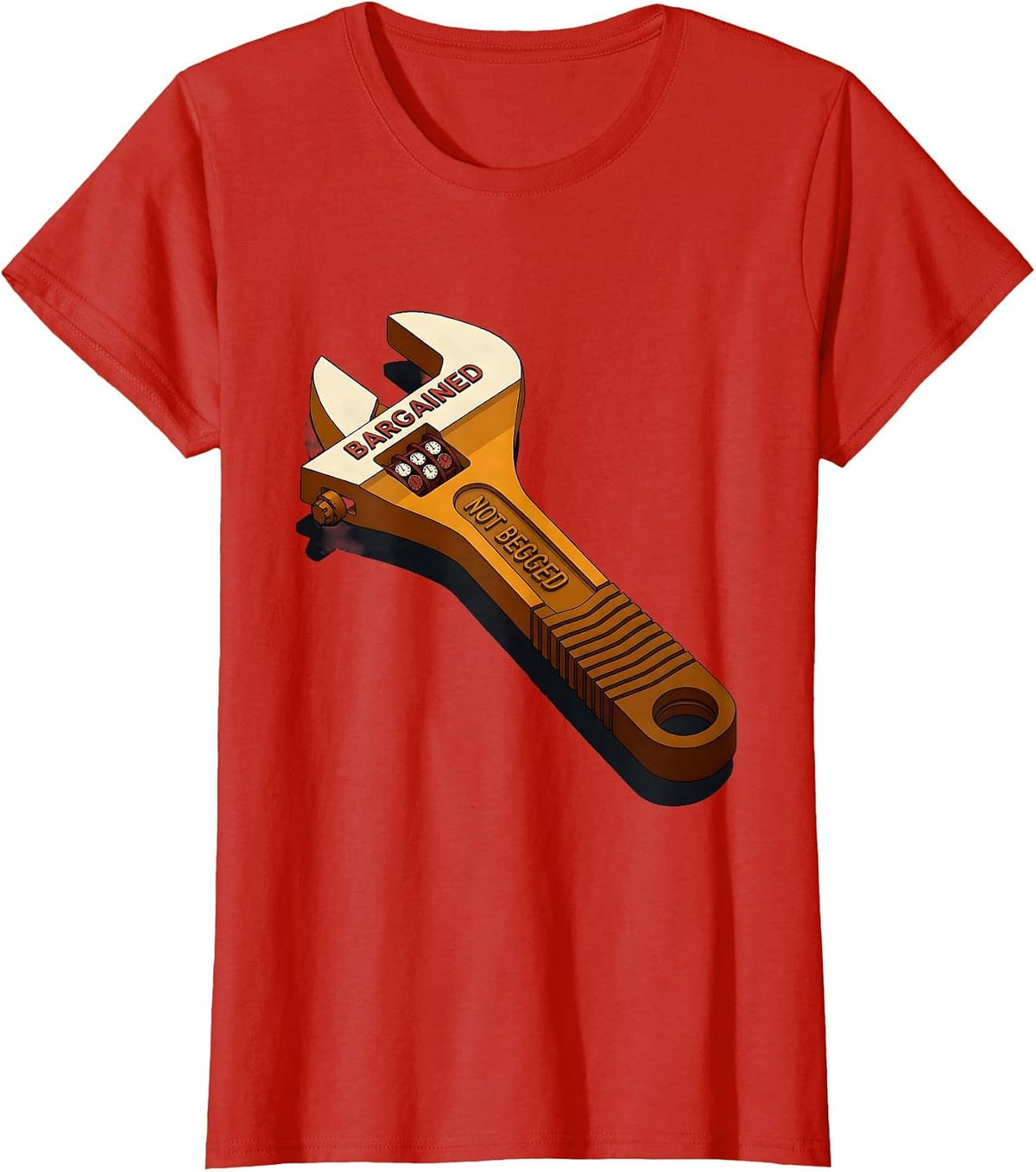 Bargained, Not Begged Union Strong Labor Day Skilled Worker T-Shirt - Red