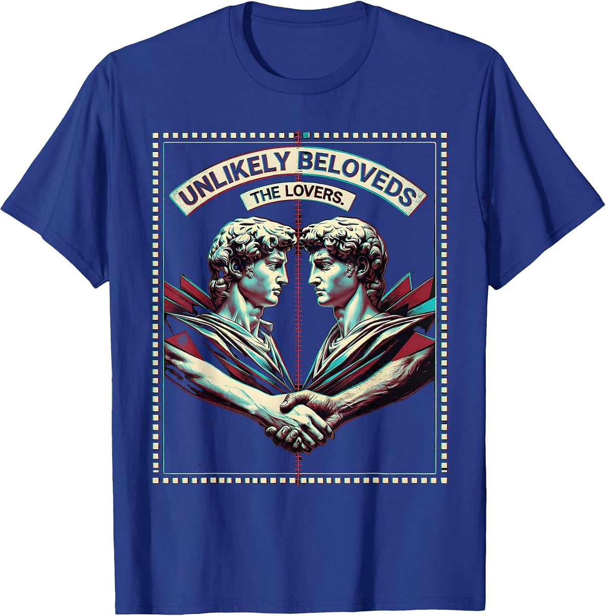 Unlikely Beloveds The Lovers Spooky Romance Halloween T-Shirt - Royal Blue