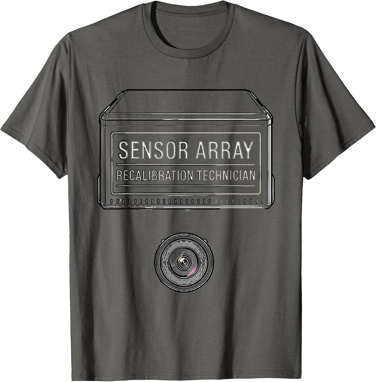 Sensor Array Recalibration Technician Funny Robotics T-Shirt - Asphalt Grey