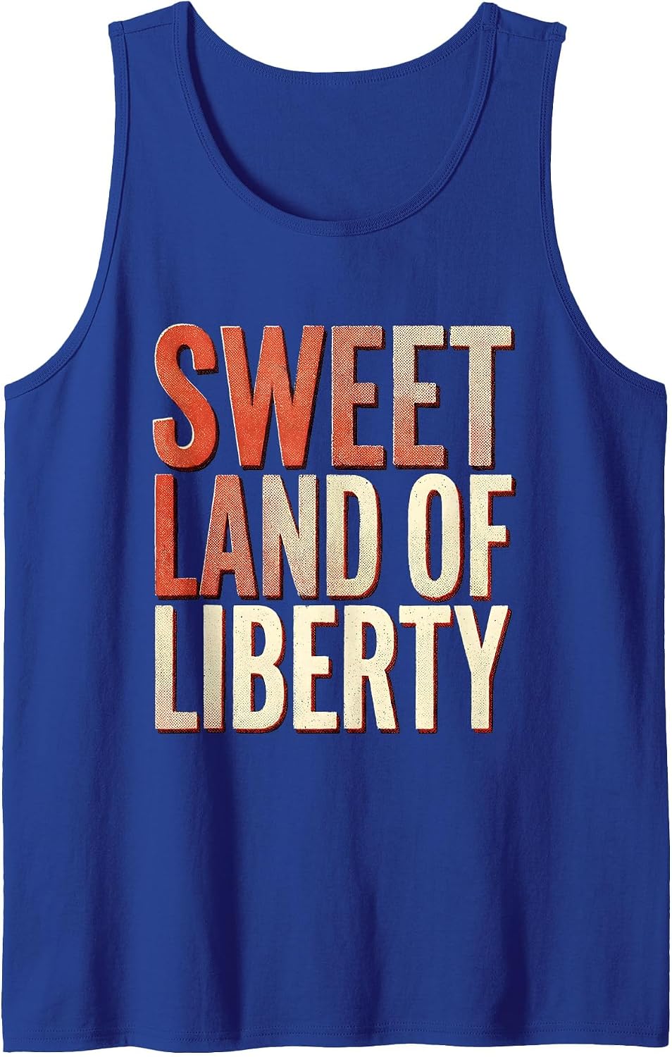 Sweet Land of Liberty American Pride Design Tank Top - Royal Blue
